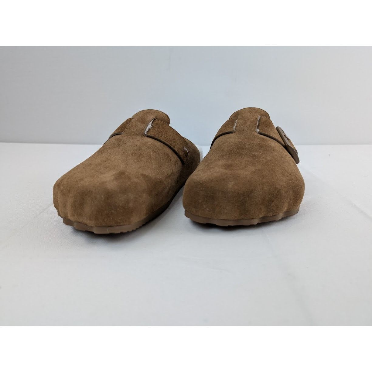Balenciaga o1rshd1 Suede Shearling Sunday Mules in Beige/Off White Size US 8 / EU 41 - 7 Thumbnail