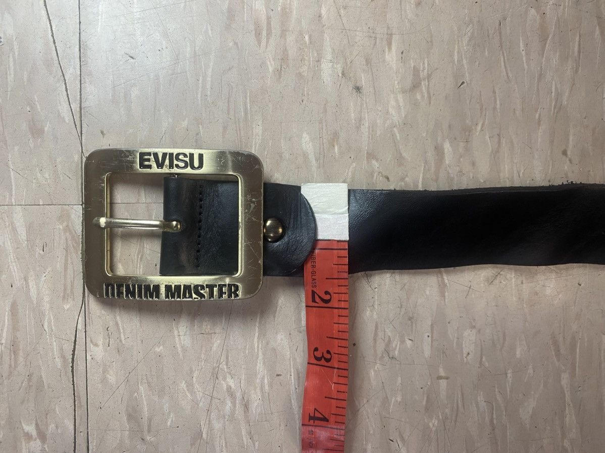 Designer × Evisu × Japanese Brand Evisu genes studded leather belt Size 34 - 12 Thumbnail