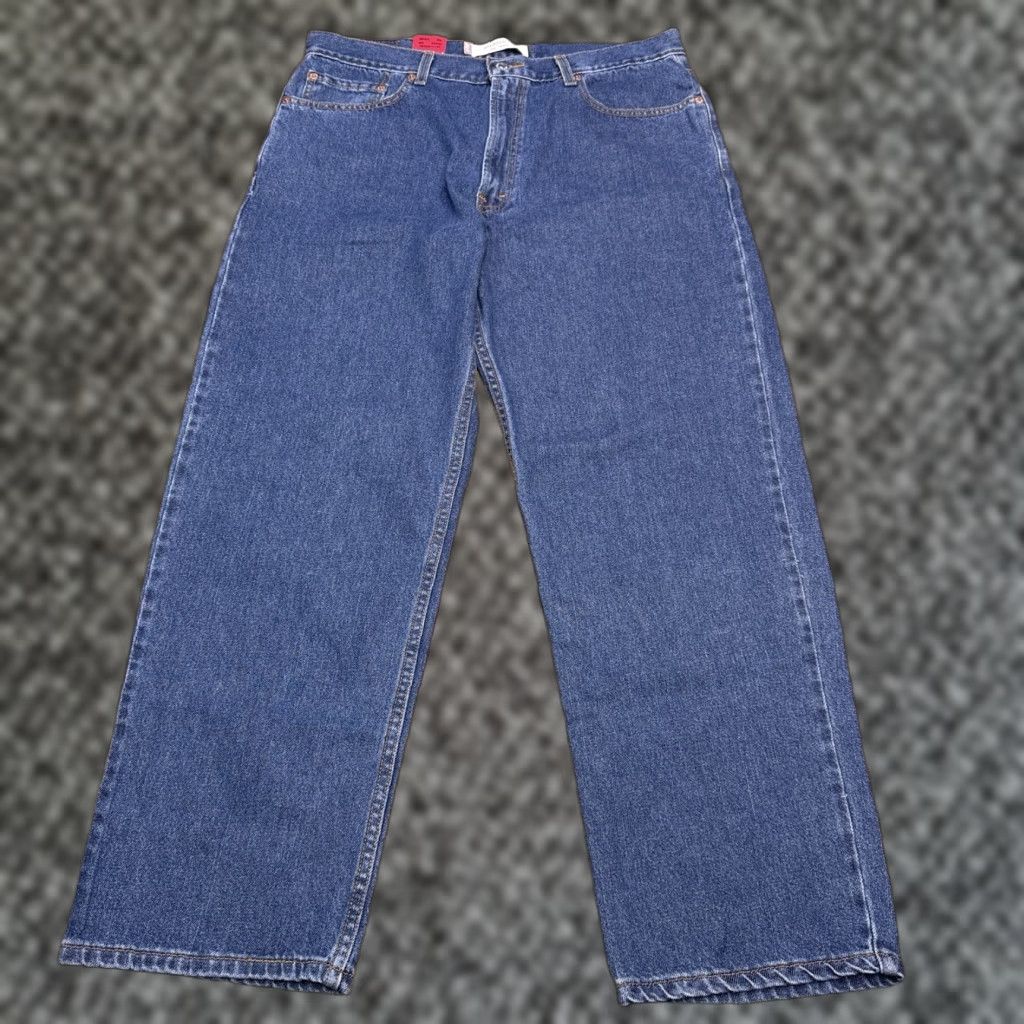 Levi's VINTAGE Levi's 550 Jeans Mens 36x29 Relaxed Tapered Mid Rise Blue Denim 5-Pocket Zipper Zip Belt Loops NWT Size US 36 / EU 52 - 1 Thumbnail
