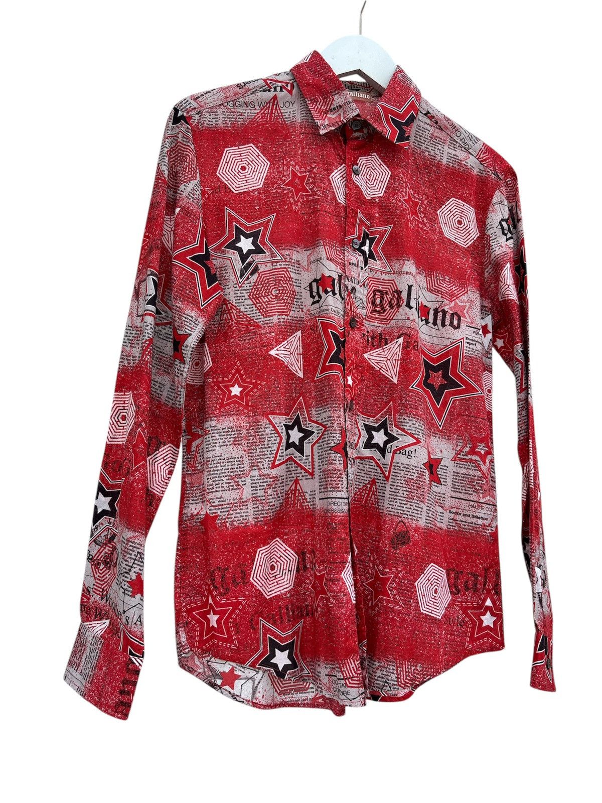 John Galliano Gazette Star Print Shirt Size US S / EU 44-46 / 1 - 1 Thumbnail