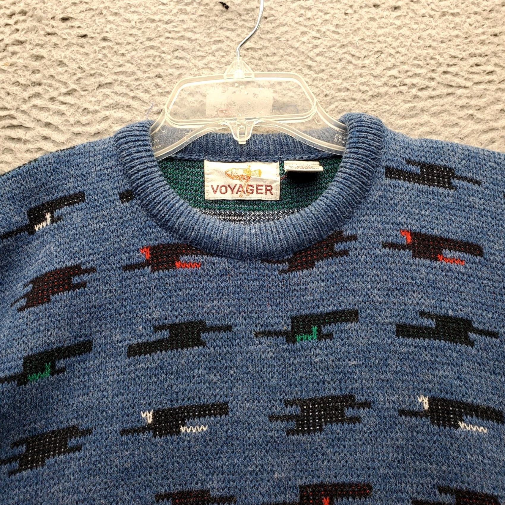 Vintage VINTAGE Voyager Sweater Mens M Multi Geometric 3D Knit Wool Blend Crewneck Size M Mens Size US M / EU 48-50 / 2 - 7 Thumbnail