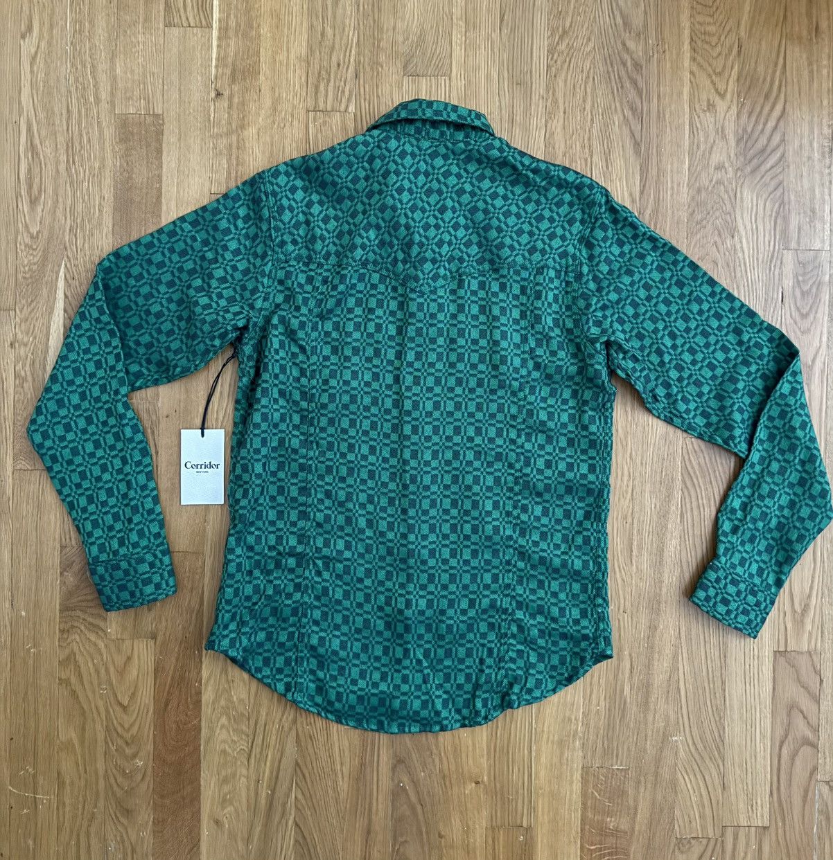 Corridor Corridor Overshot Western Long-Sleeve Shirt Green XS NWT Size US XS / EU 42 / 0 - 8 Thumbnail