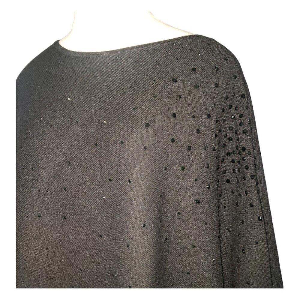 Chicos CT1666 Chico's Black Sequined Poncho Small S/M Size S / US 4 / IT 40 - 2 Thumbnail