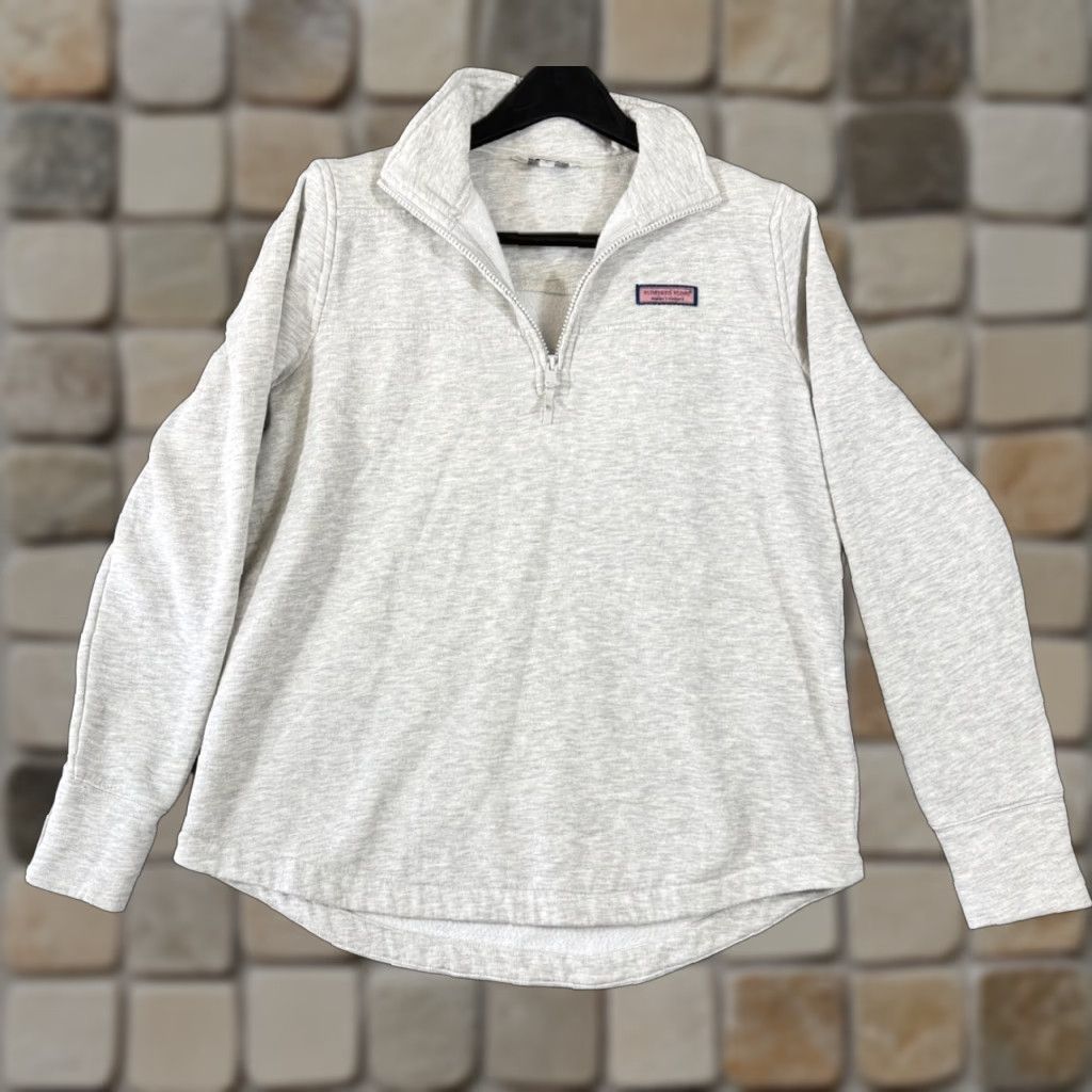 Vineyard Vines Vineyard Vines Sweater Mens S Heather Gray Fleece 1/4 Zip Pullover Mock Neck Logo Sweater Mens S Gray Vertex? Size US S / EU 44-46 / 1 - 1 Thumbnail