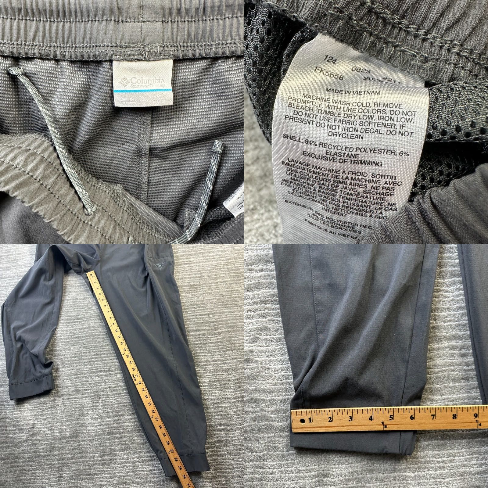 Vintage Columbia Pants Mens XL Gray PFG Fishing Outdoors Hiking Trail Size 40" / US 18 - 8 Thumbnail