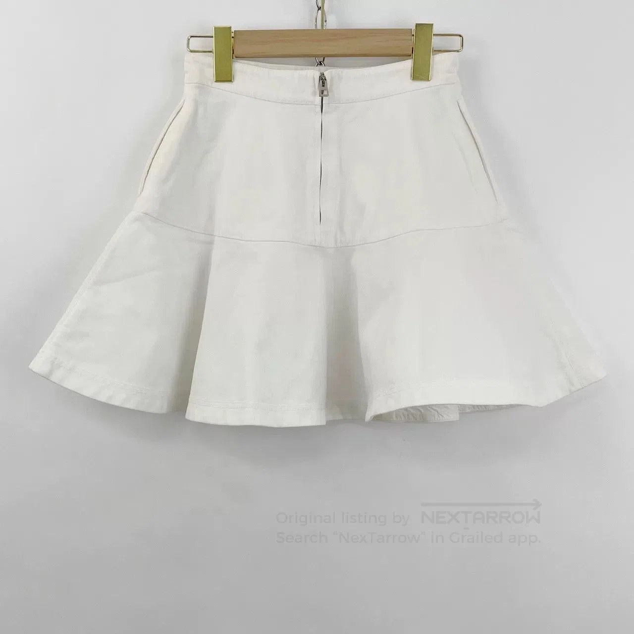 Dior Dior White Ruffled Mini Skirt. Size 33" - 2 Thumbnail