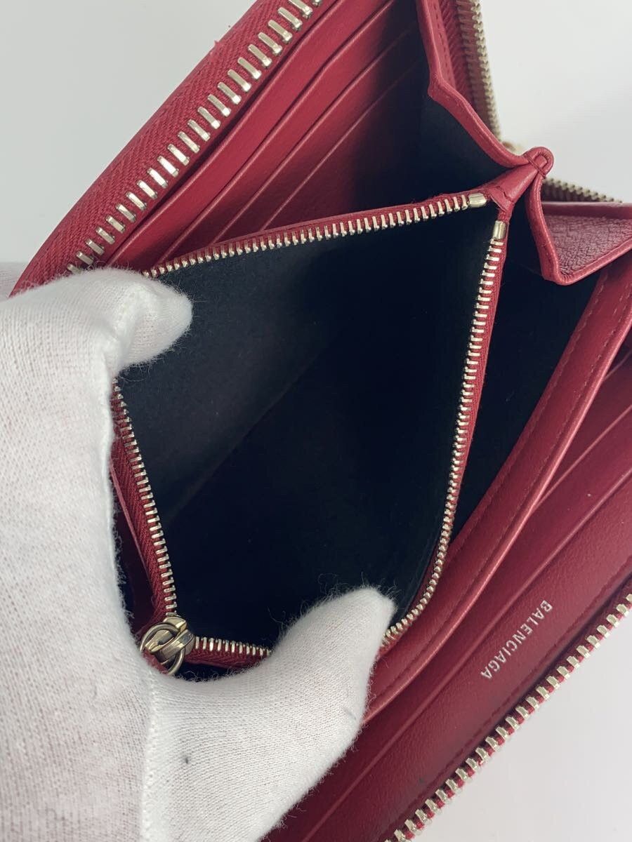 Balenciaga Balenciaga Paper Continental Leather Long Wallet Bordeaux Size ONE SIZE - 5 Thumbnail