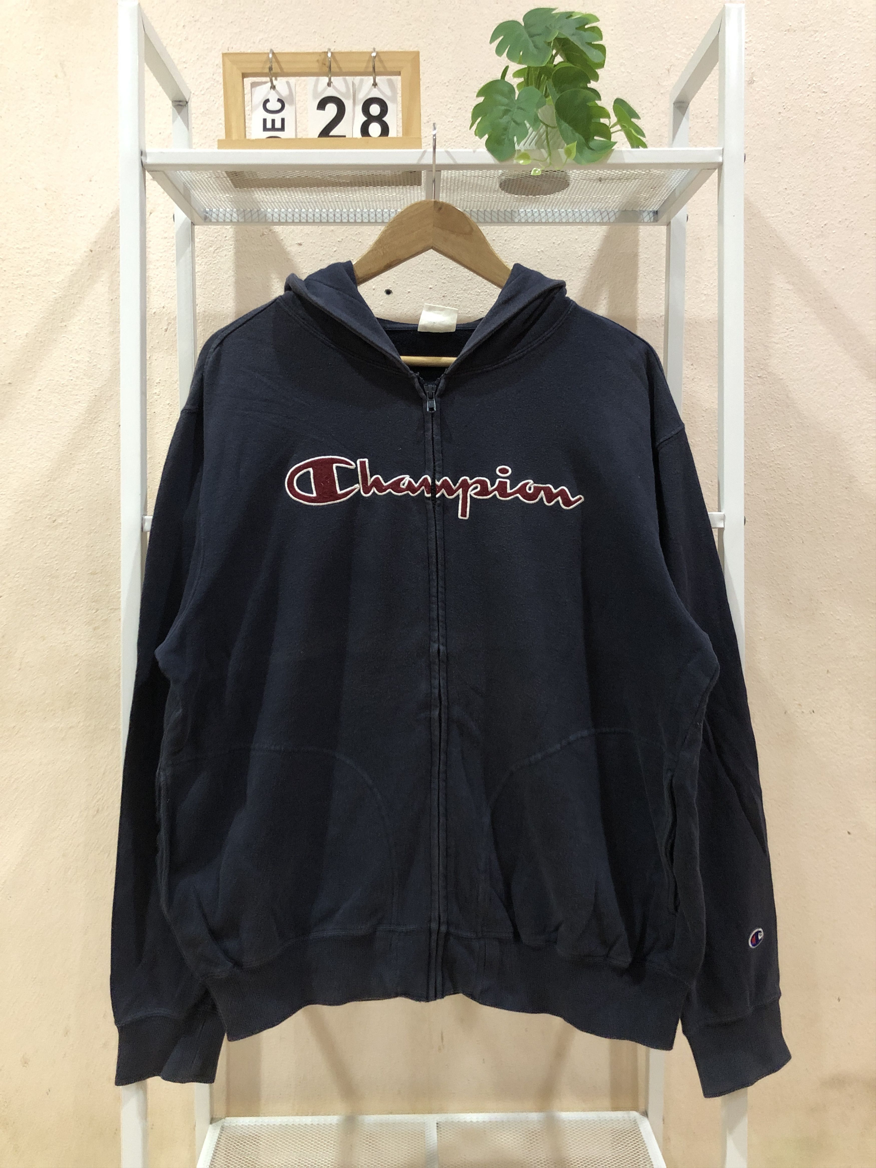 Champion Navy blue Champion full-zip hoodie sweatshirt Size US XL / EU 56 / 4 - 1 Thumbnail