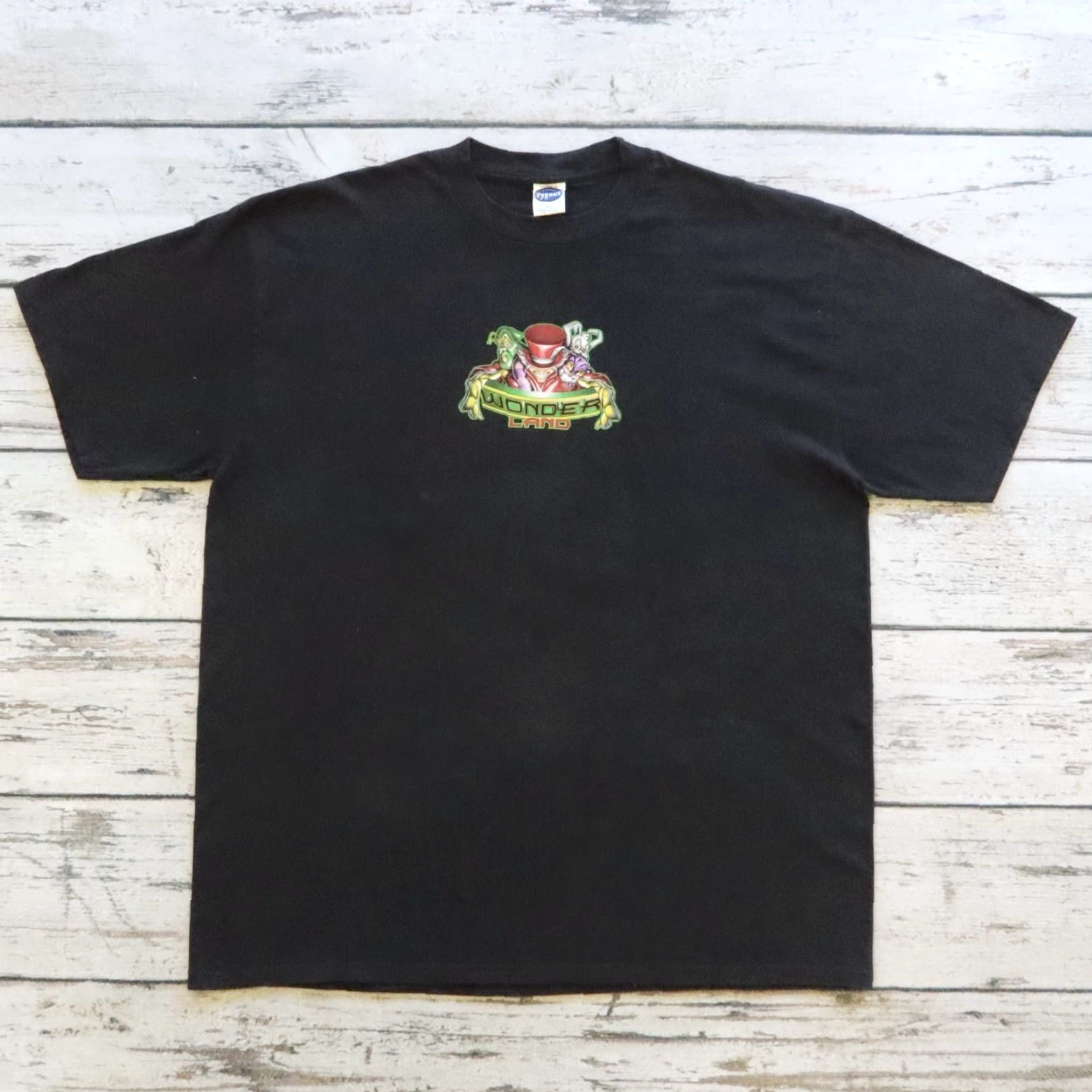 Vintage VINTAGE Cygnus T-Shirt Mens 2XL Black Alice in Wonder Land Shirt Grunge Deviant 90s Size US XXL / EU 58 / 5 - 2 Thumbnail
