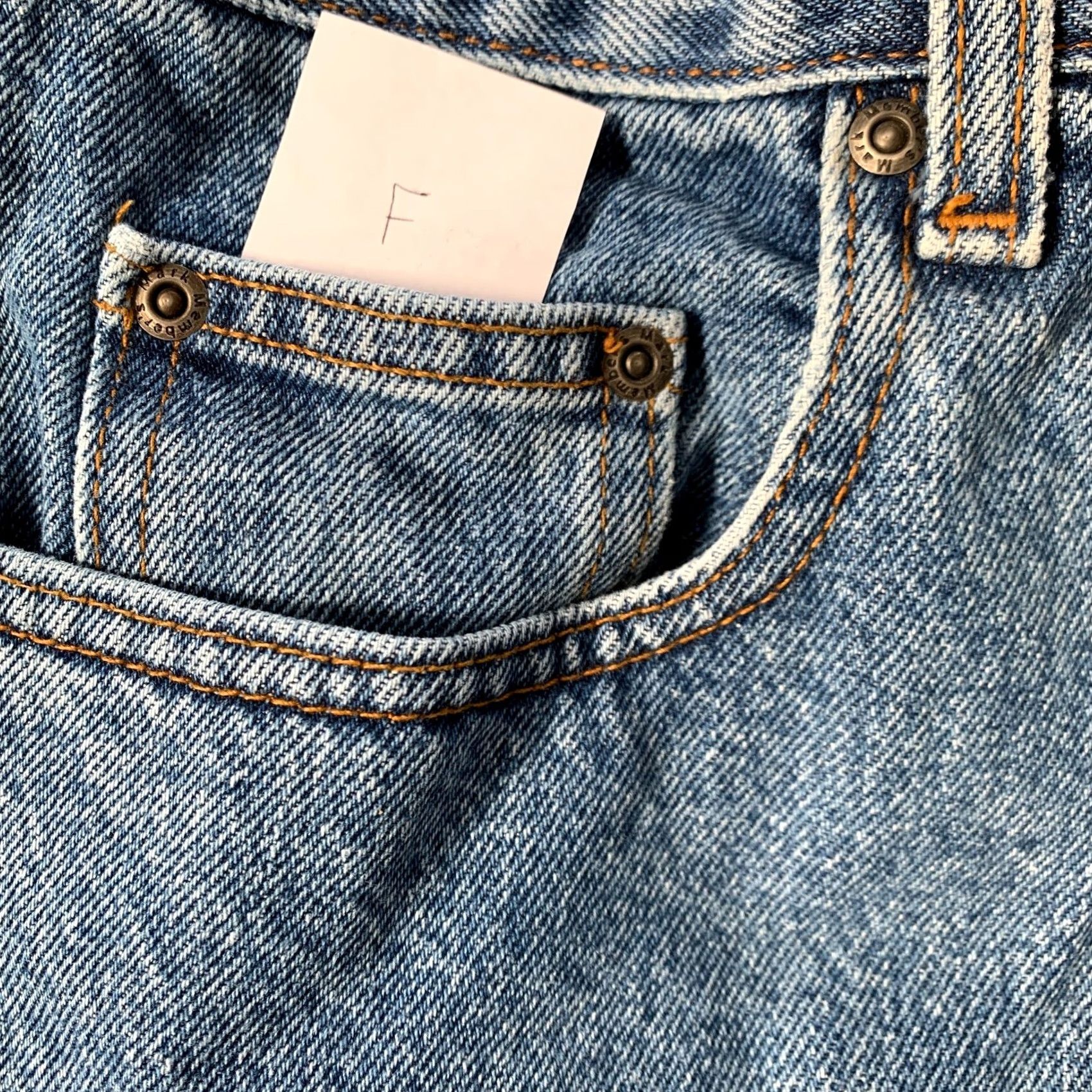 Vintage VINTAGE Members Mark Jeans Mens 40 x 30 Blue Denim Regular Distressed 90s? Not specified Mens Size US 40 / EU 56 - 2 Thumbnail