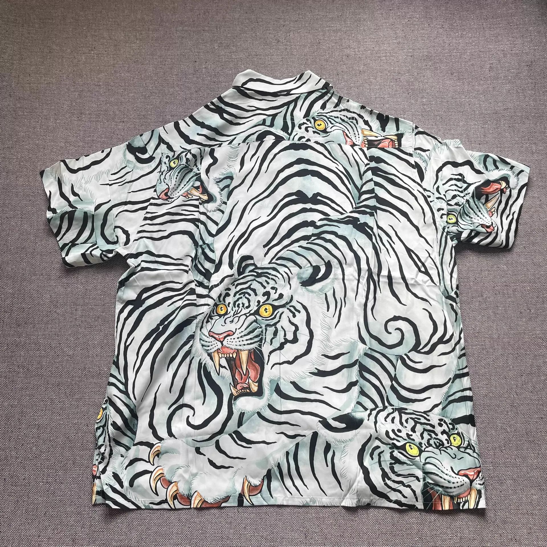 Wacko Maria Wacko Maria x Tim Lehi 21SS Tiger Hawaiian Shirt Mint XL Size US XL / EU 56 / 4 - 2 Thumbnail