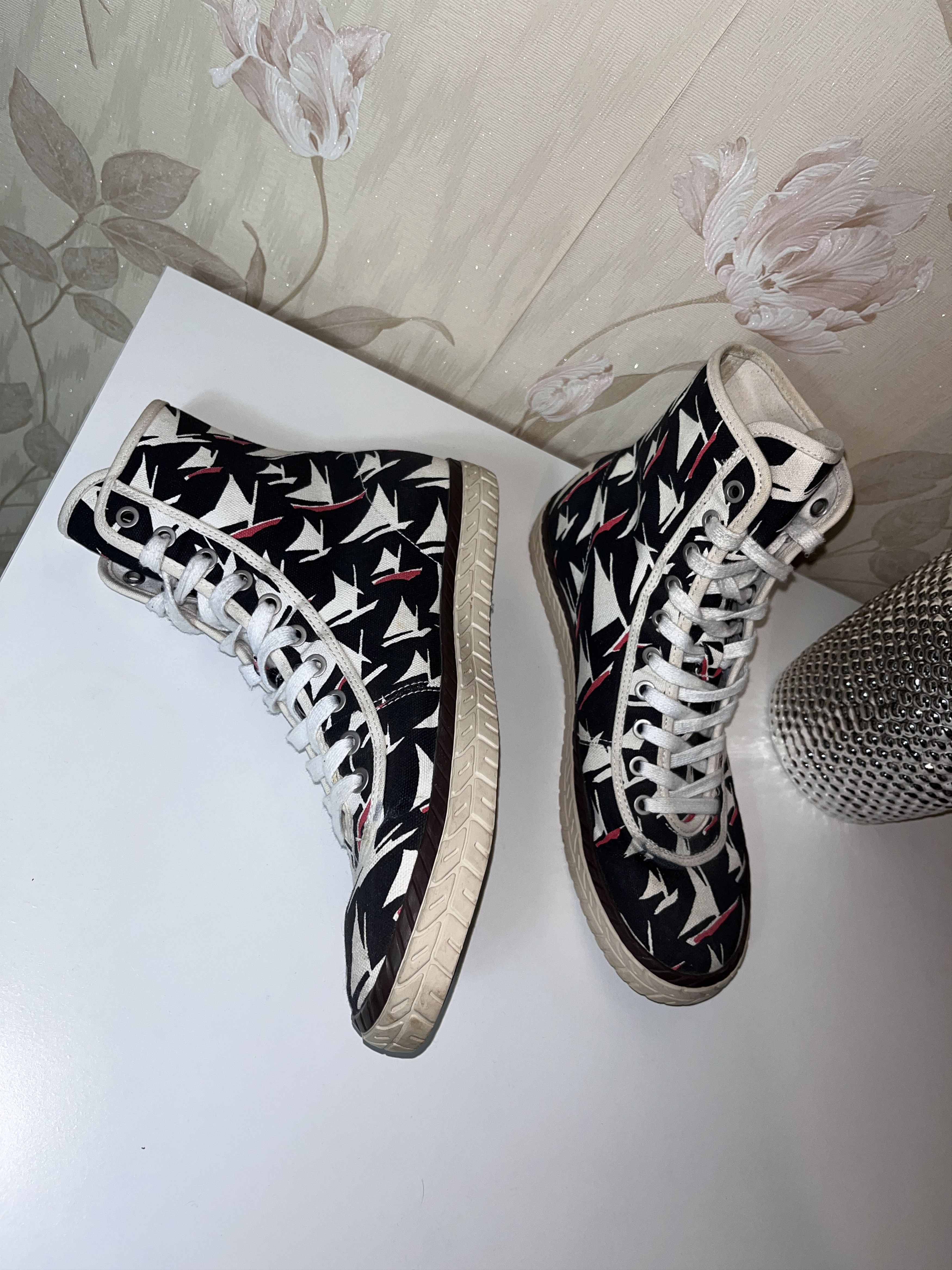 Marni Marni Canvas Multicolor High-Top Sneakers Trainers 42 EU Size US 9 / EU 42 - 7 Thumbnail