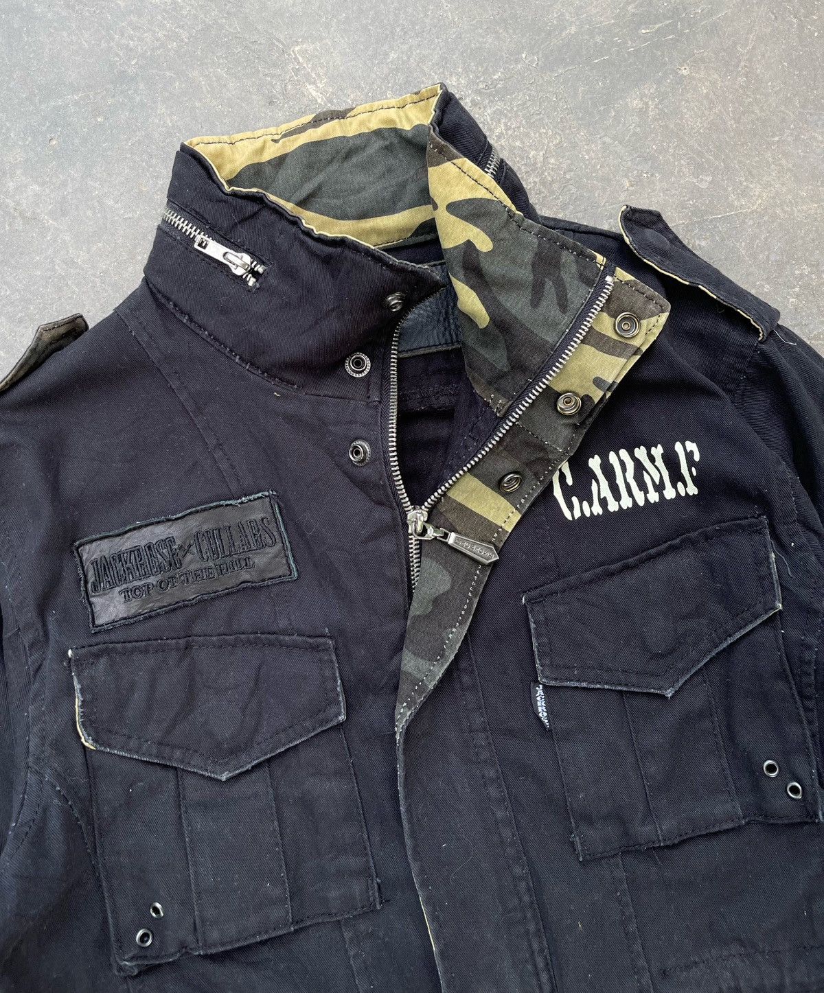 If Six Was Nine 🔥Vintage Jack Rose Punk Embroidered Logo M65 Field Jacket Size US M / EU 48-50 / 2 - 9 Thumbnail