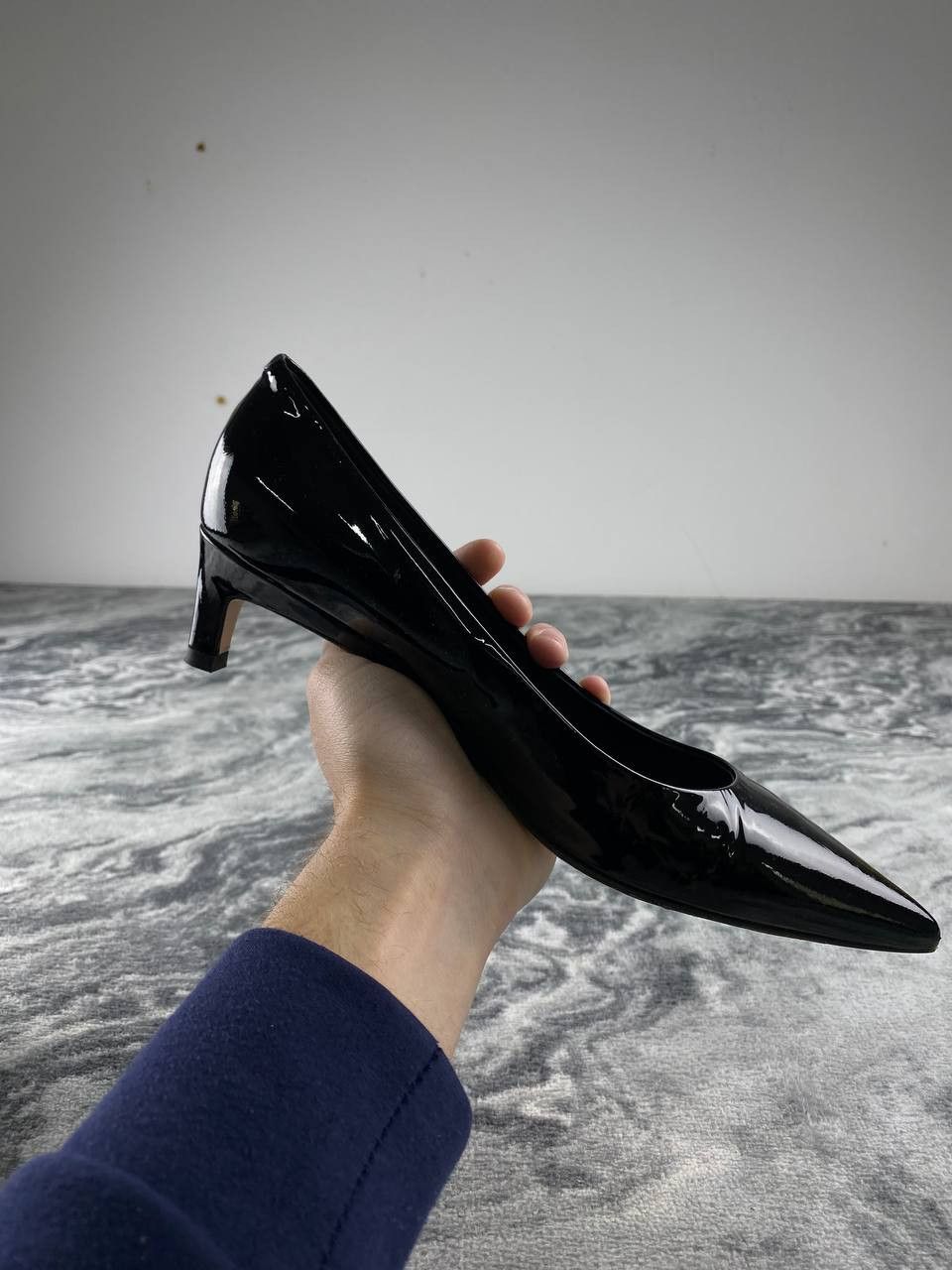 Max Mara Max Mara Leather Slingback Pointed Pumps Women Size 38 Black Size US 8 / IT 38 - 8 Thumbnail