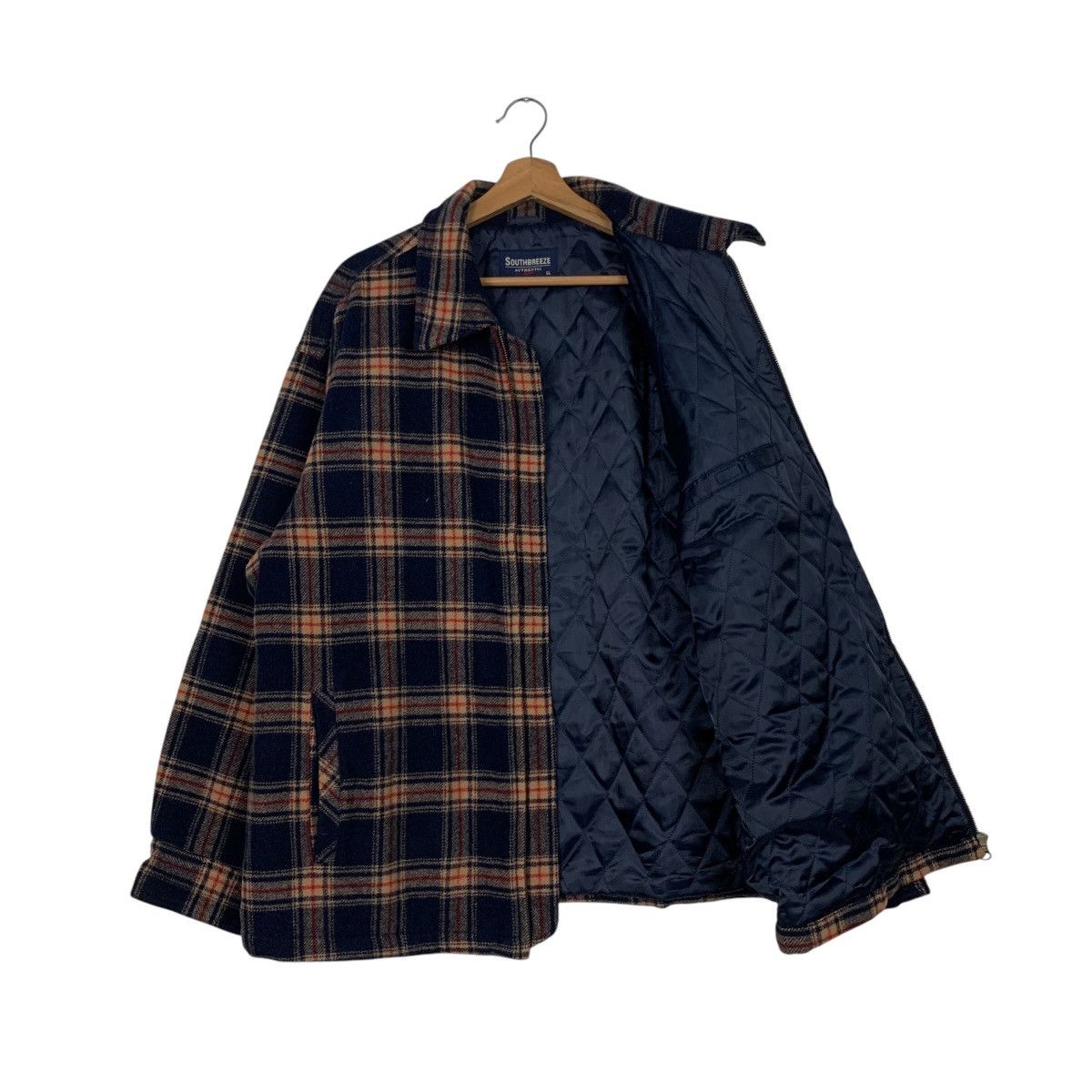 Vintage Vintage 90's SOUTH BREEZE Plaid Flannel Jacket #2721-C122 Size US XL / EU 56 / 4 - 9 Thumbnail