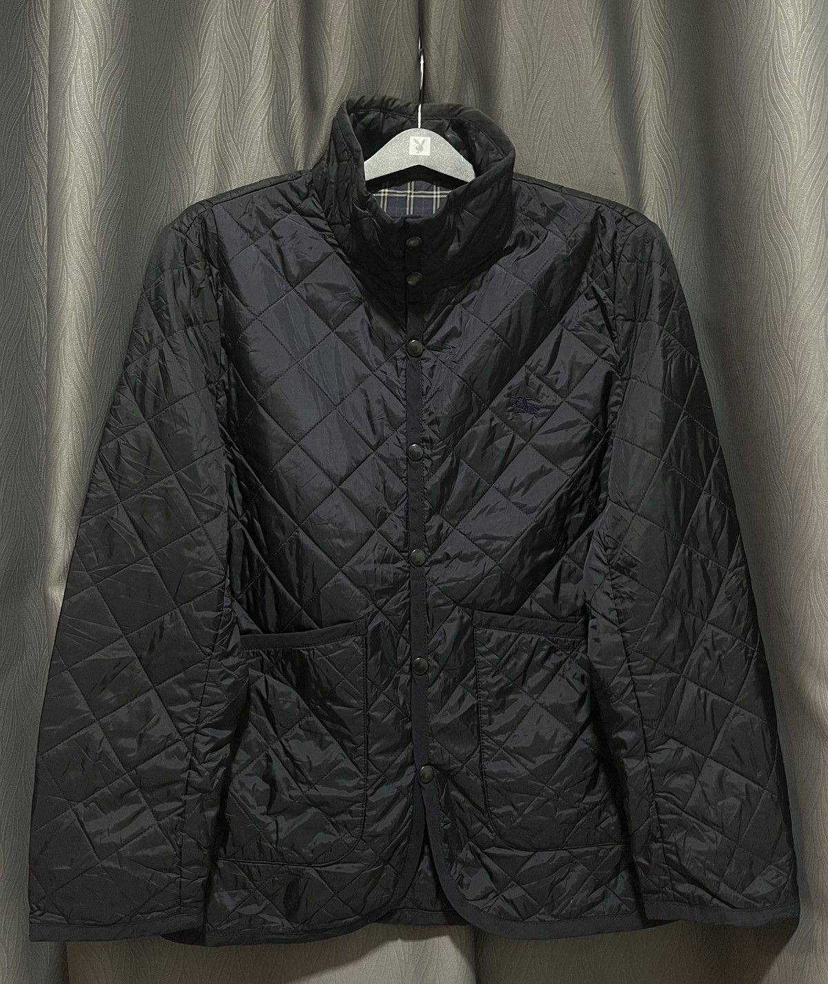Black Label × Burberry × Japanese Brand Diamond quilted jacket Size L / US 10 / IT 46 - 1 Thumbnail