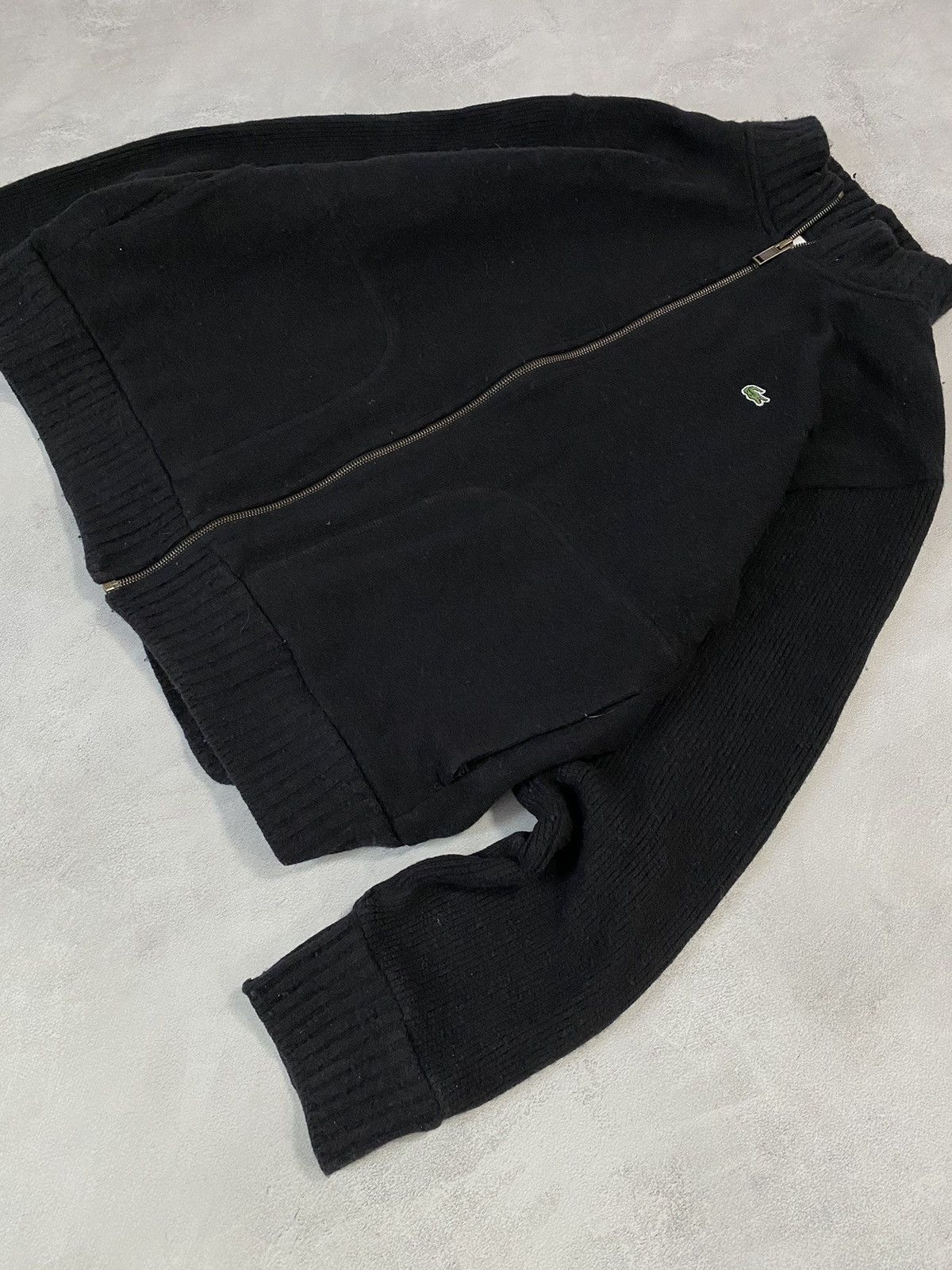 Lacoste 🥵 Vintage 90s Zip Up Sweater LACOSTE WOOL Mini Logo CASUAL Size US L / EU 52-54 / 3 - 4 Thumbnail