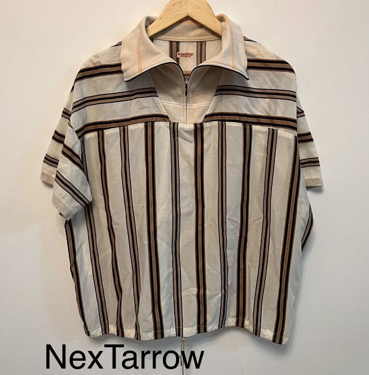 Kapital Kapital Nissan striped zipper l short sleeved T-shirt Size US S / EU 44-46 / 1 - 1 Thumbnail