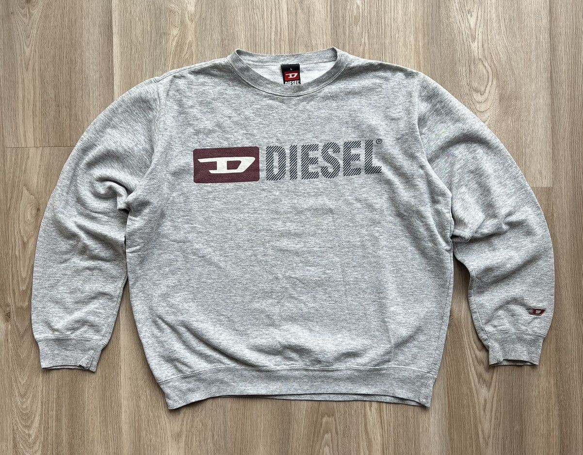 Vintage Diesel Gray Sweatshirt Big Logo