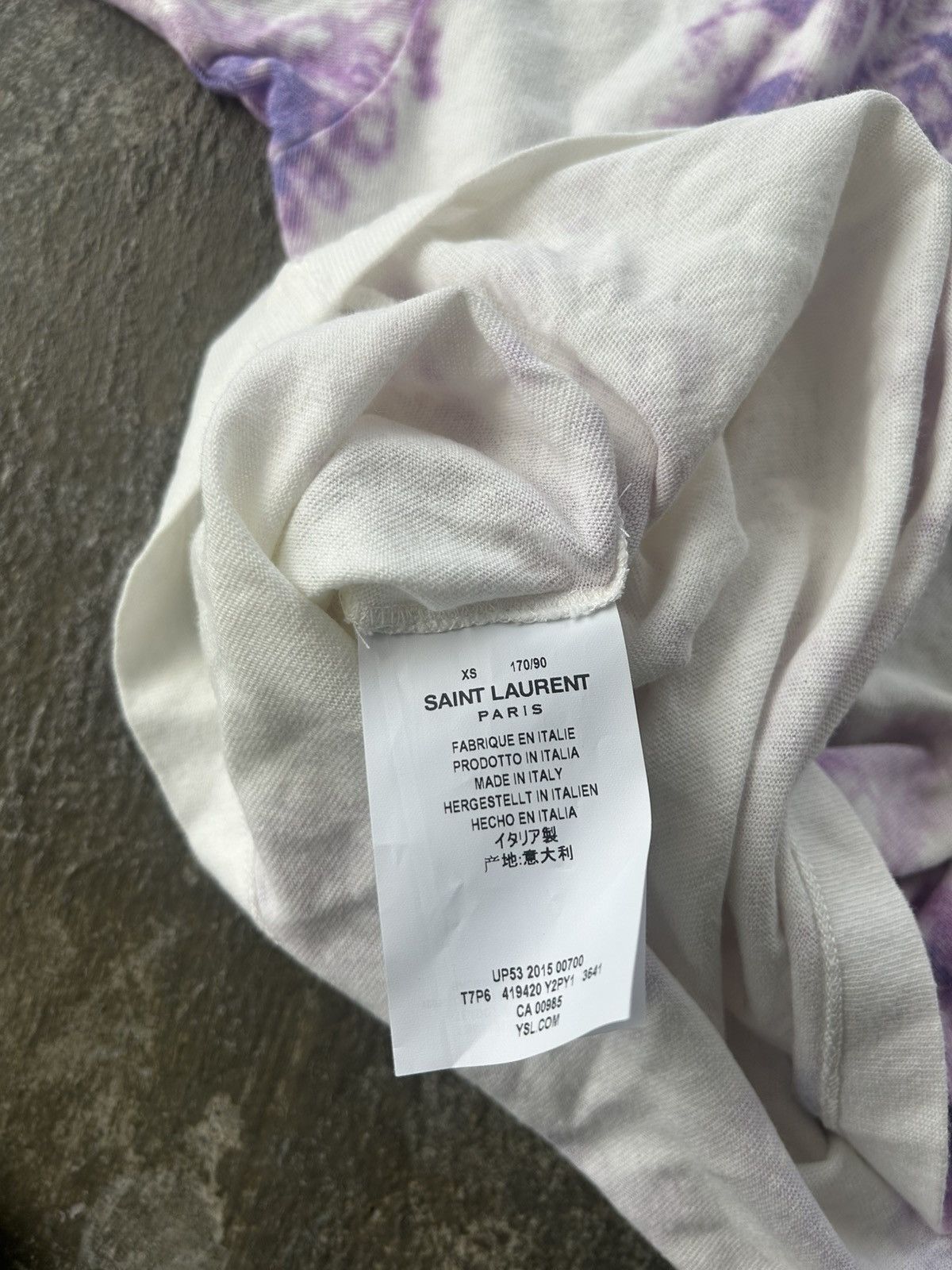 Saint Laurent Paris Saint Laurent Paris SS16 Tie Dye T Shirt Hedi Slimane Size US XS / EU 42 / 0 - 5 Thumbnail