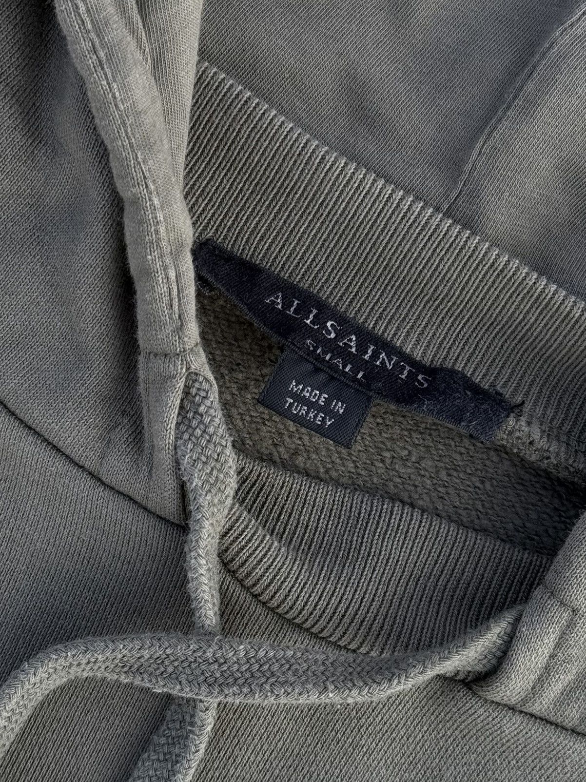 Allsaints Allsaints Vintage Big Logo Hype Khaki Y2K Split Hoodie Size US M / EU 48-50 / 2 - 6 Thumbnail