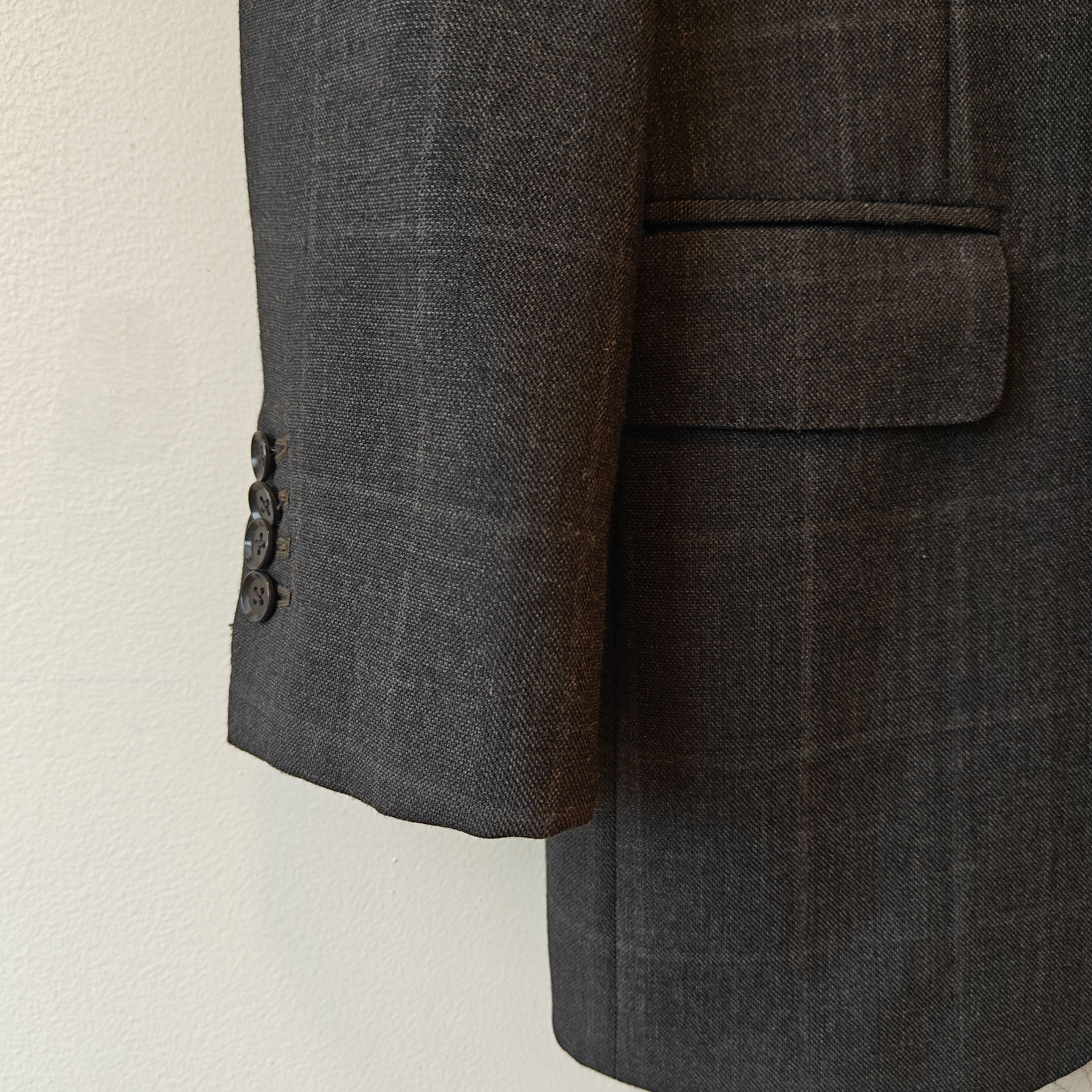 Ring Jacket Ring Jacket Grey Plaid Check Wool Blazer Made in Japan Size 46R - 10 Thumbnail