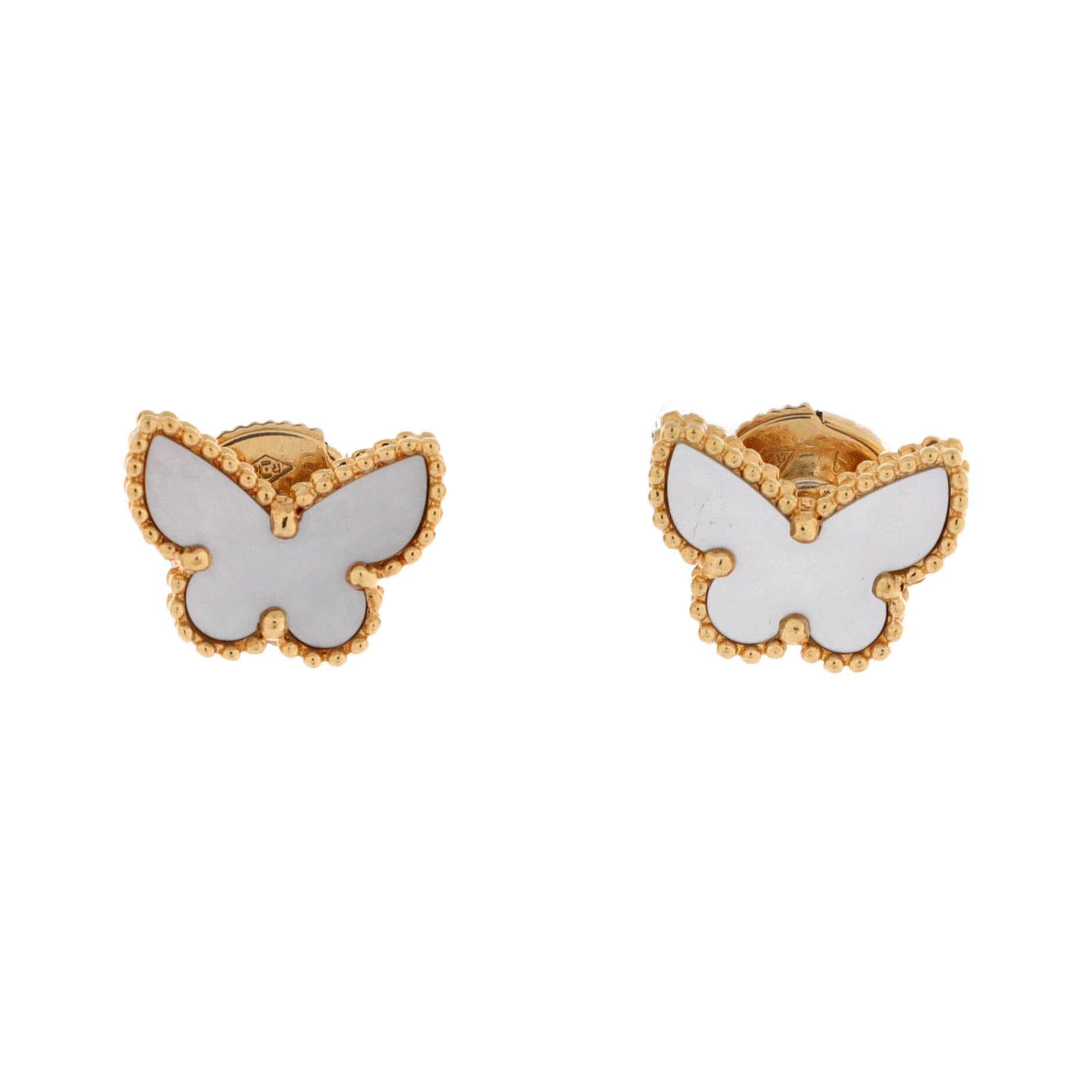 Van Cleef & Arpels Sweet Alhambra Butterfly Stud Earrings Size ONE SIZE - 1 Thumbnail