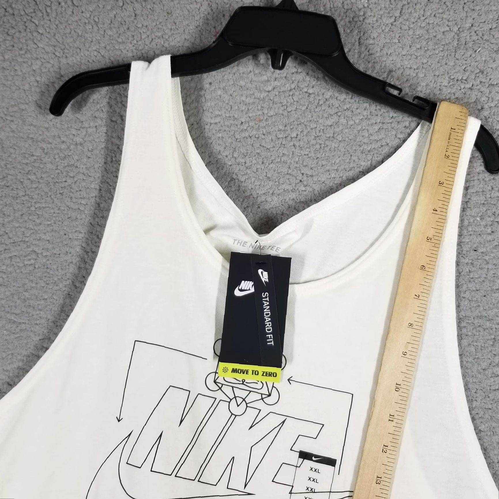 Nike Nike Shirt Mens 2XL White Air Tank Top Positive Vibrations Muscle Tee DH4860-901 Size US XXL / EU 58 / 5 - 5 Thumbnail