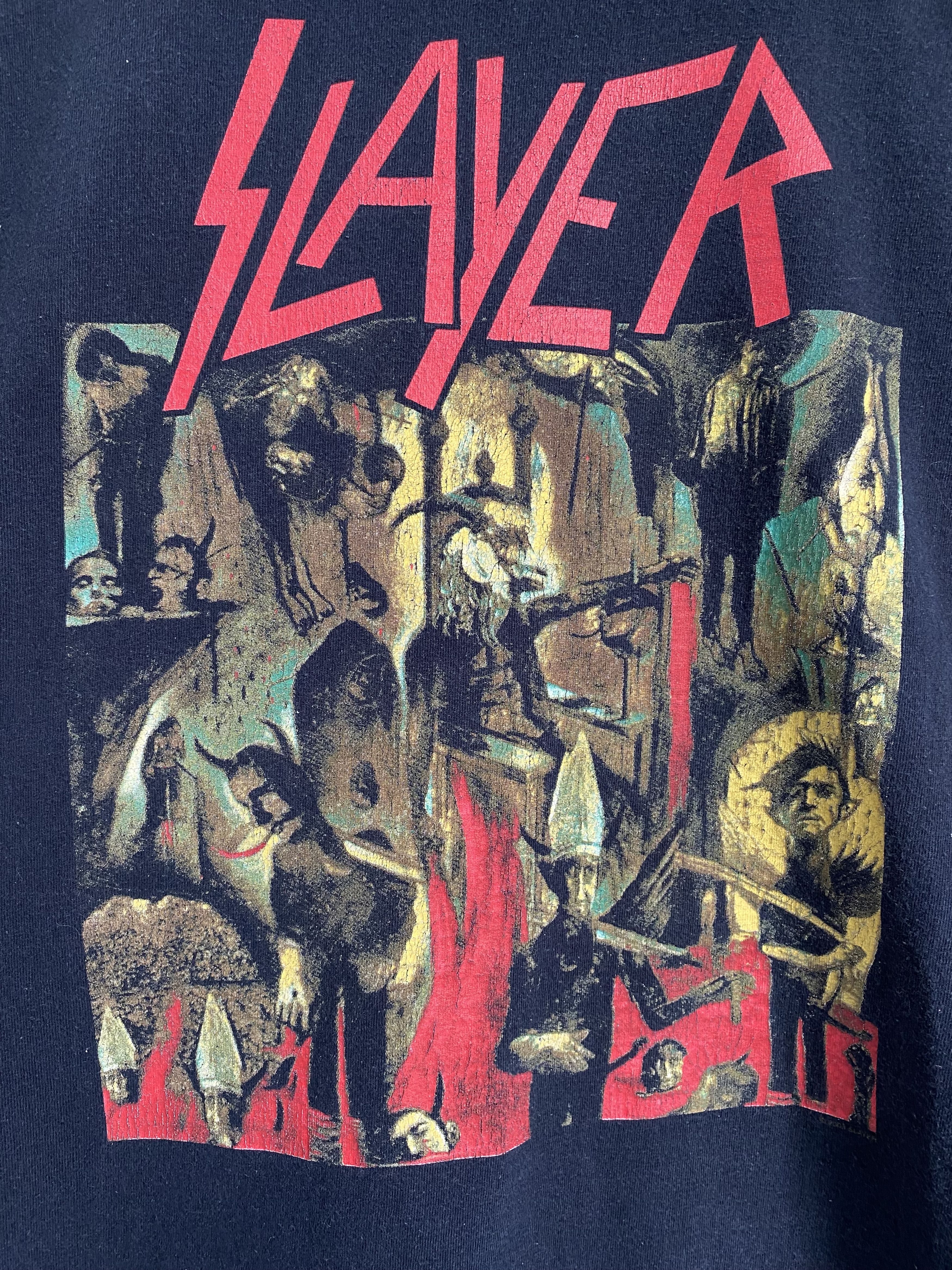Band Tees × Vintage Vintage 2003 Slayer reign in blood t-shirt Size US XL / EU 56 / 4 - 3 Thumbnail