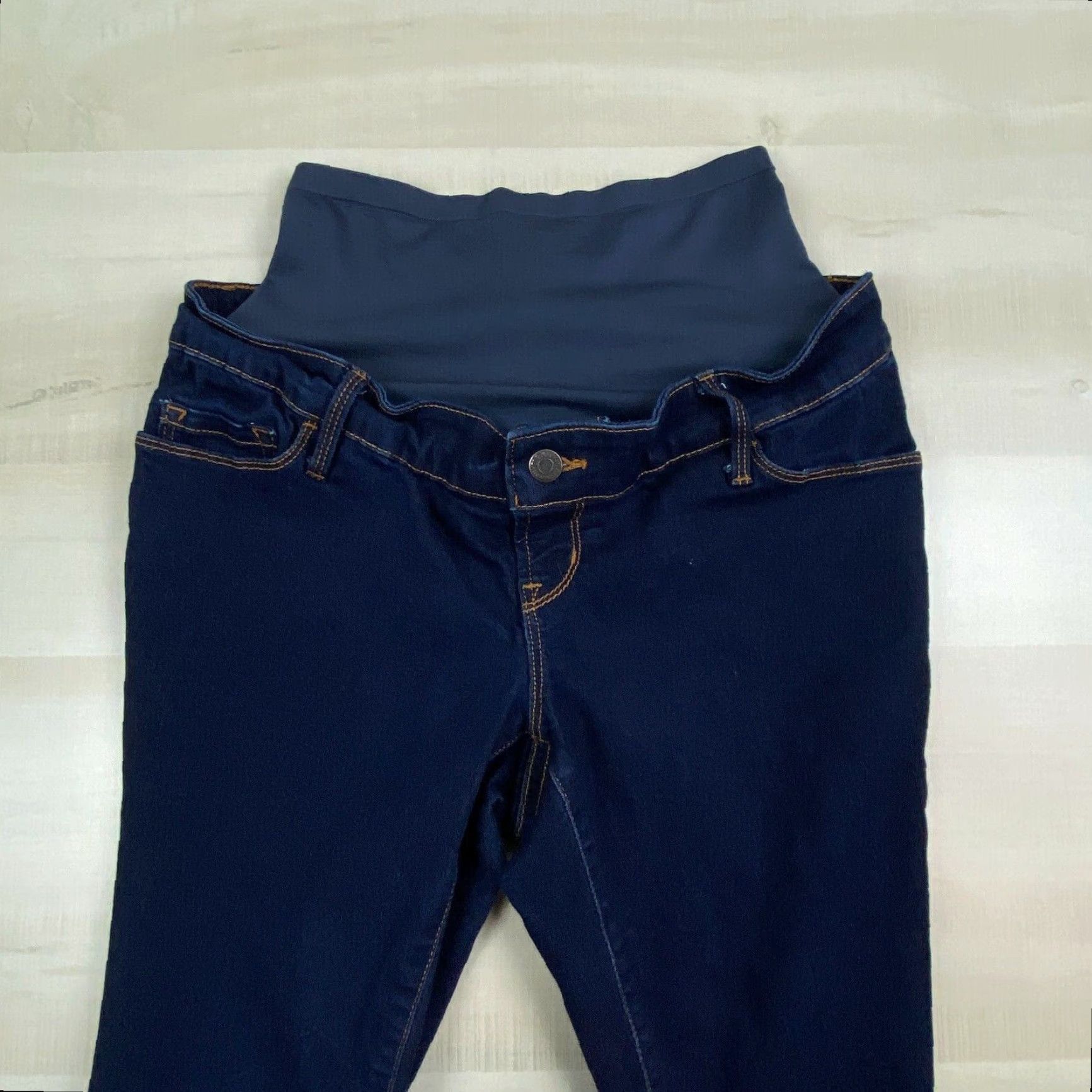 Old Navy Old Navy Womens Rockstar 4 Maternity Super Skinny Premium Full Panel Jeans Size 27" / US 4 / IT 40 - 2 Thumbnail