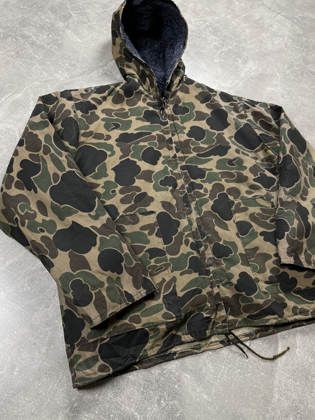 Vintage Rare Military Cotton Camo Linned Zip Jacket Made in USA Size US M / EU 48-50 / 2 - 3 Thumbnail