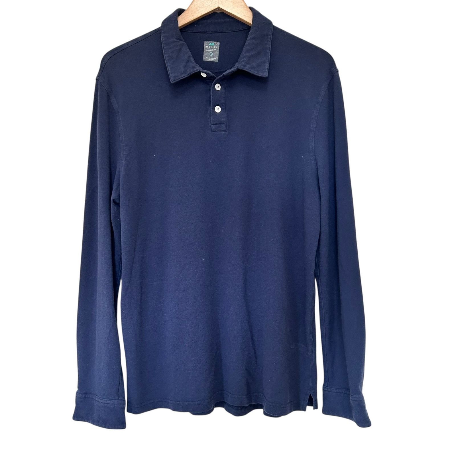 Other Myles Make Moves Blue Long Sleeve Polo Shirt Sz L Size US L / EU 52-54 / 3 - 2 Thumbnail
