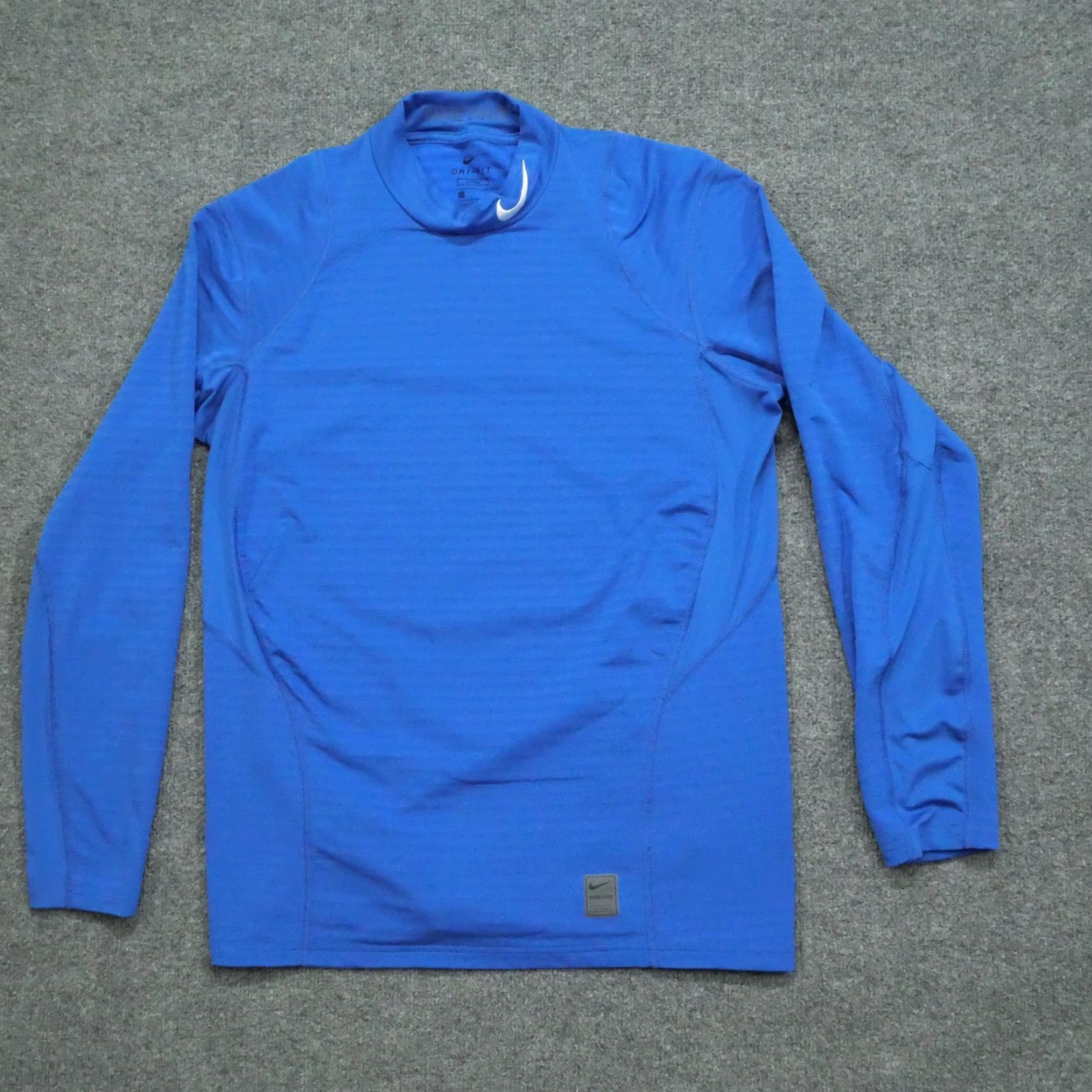 Nike Nike Shirt Mens Large Blue Dri-Fit Pro Fitted Long Sleeve Activewear Size US L / EU 52-54 / 3 - 2 Thumbnail