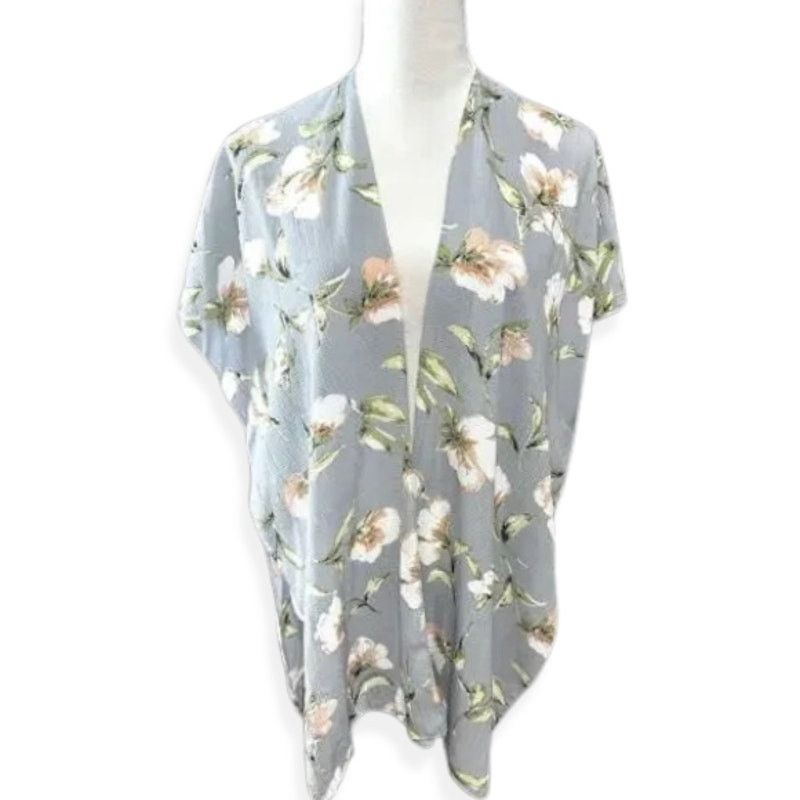 Other Justin & Taylor Cardigan 3 Ways Wrap Floral Short Sleeve OS Size L / US 10 / IT 46 - 1 Thumbnail