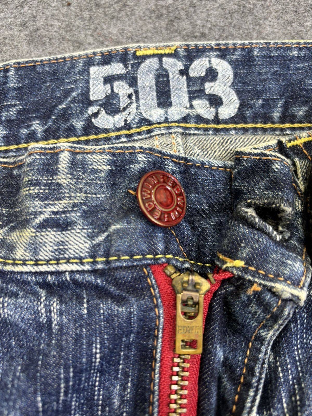 Edwin Flare Edwin 503 Sandy Style Crazy Fades Denim F922 Size US 35 - 10 Thumbnail