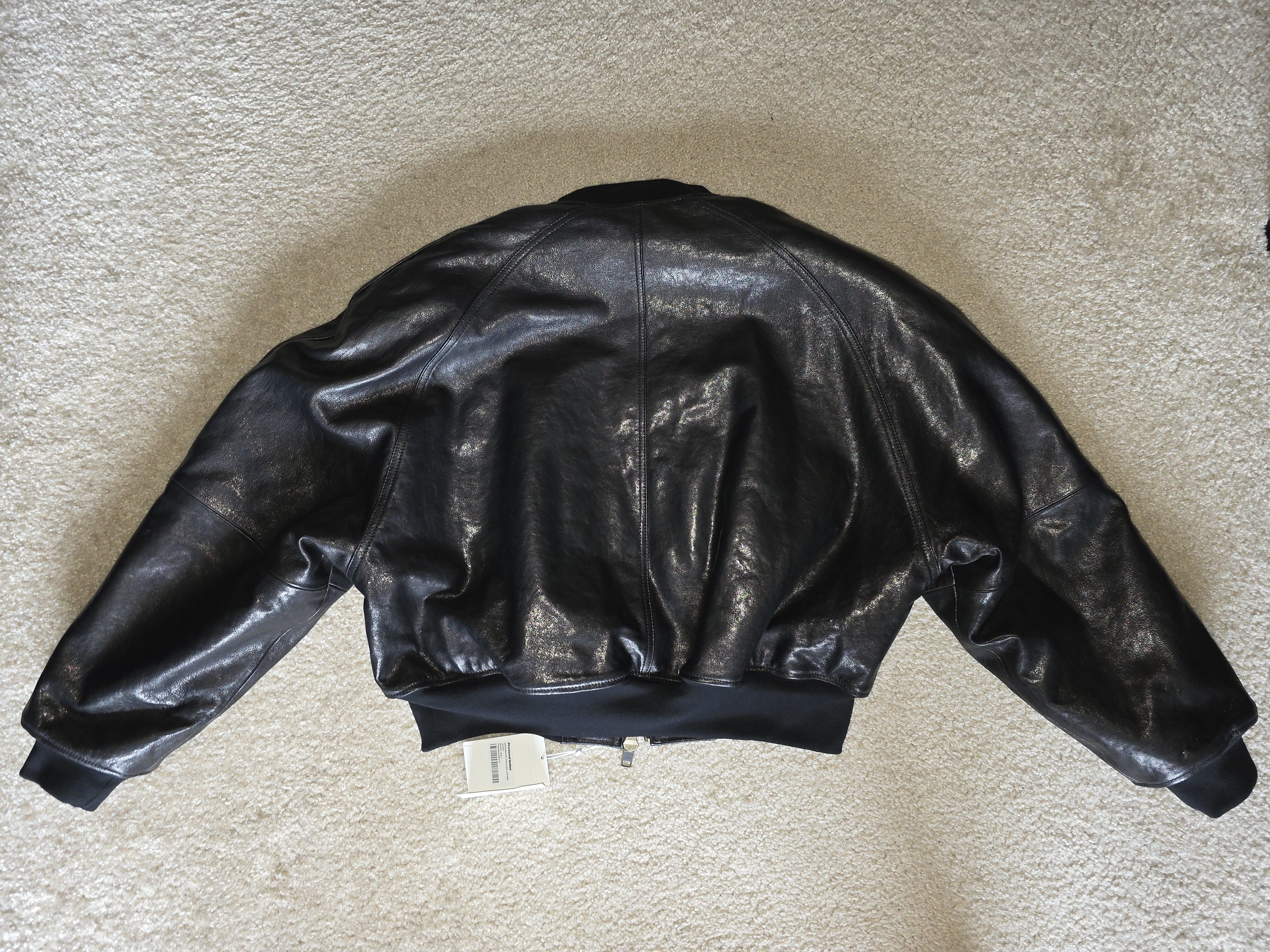 PROJECT G/R Protocol Index Exaggerated Shoulder Leather Jacket Size US M / EU 48-50 / 2 - 2 Thumbnail