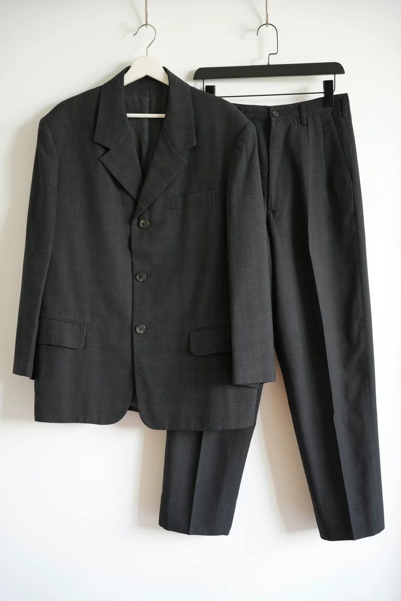 Yohji Yamamoto Yohji Yamamoto size m 80s dark plaid suits Size 36R - 1 Thumbnail