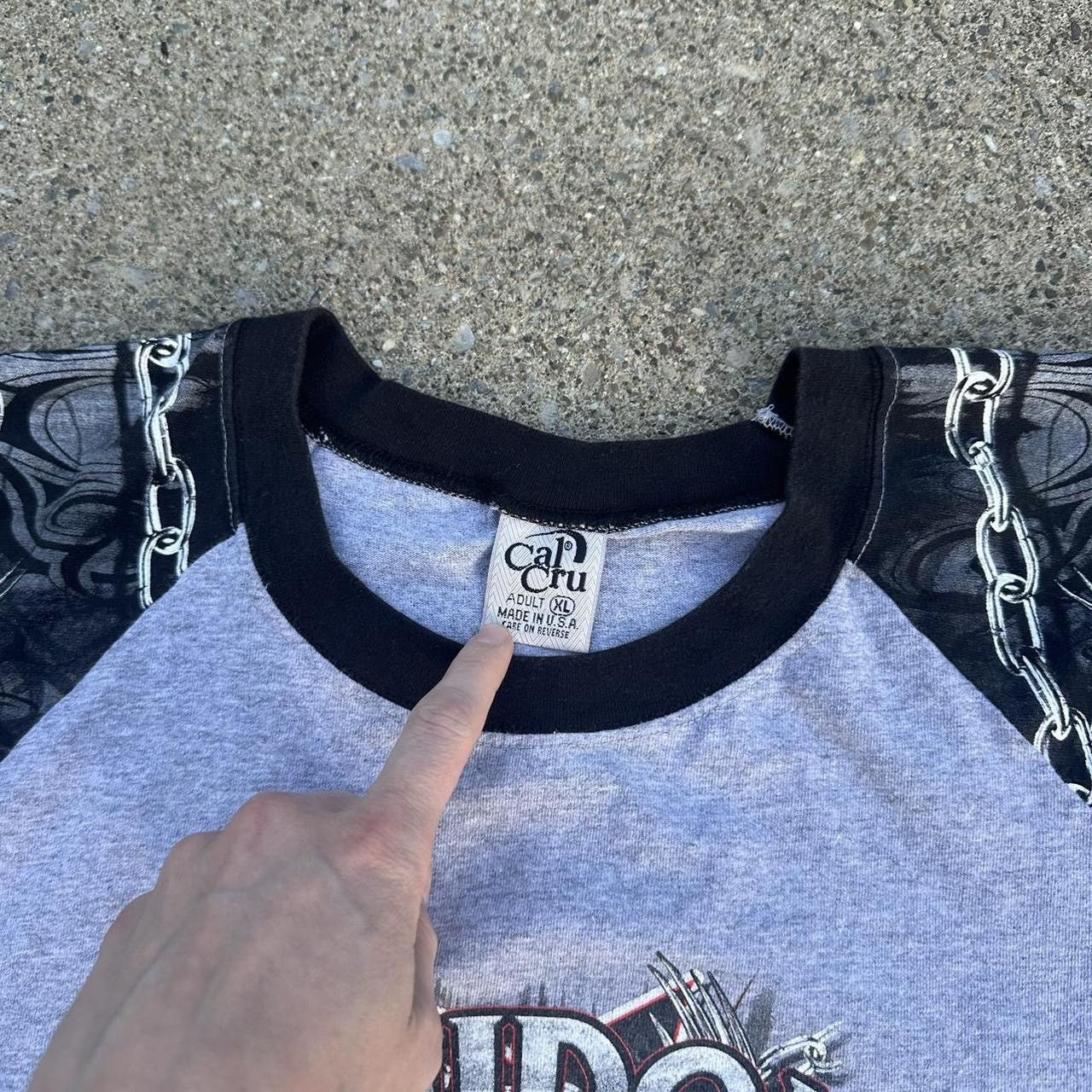 Vintage Y2K skull aop shirt Size US XL / EU 56 / 4 - 6 Thumbnail