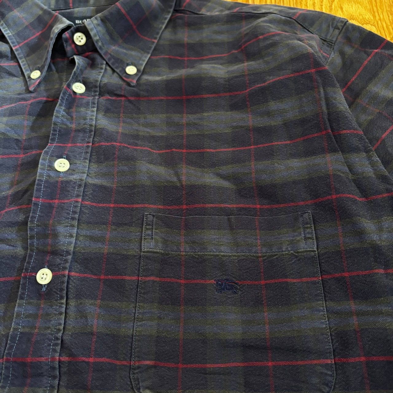 Burberry Burberry Men’s Multi Color Plaid Cotton Flannel Button L Size US L / EU 52-54 / 3 - 2 Thumbnail