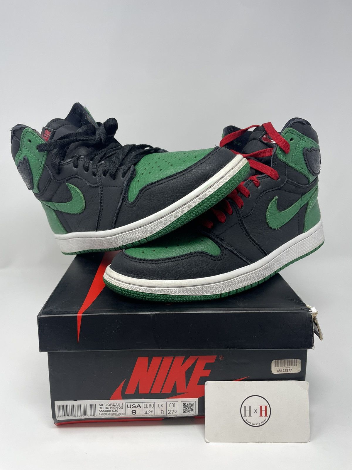 Jordan 1 pine green size 9 deals