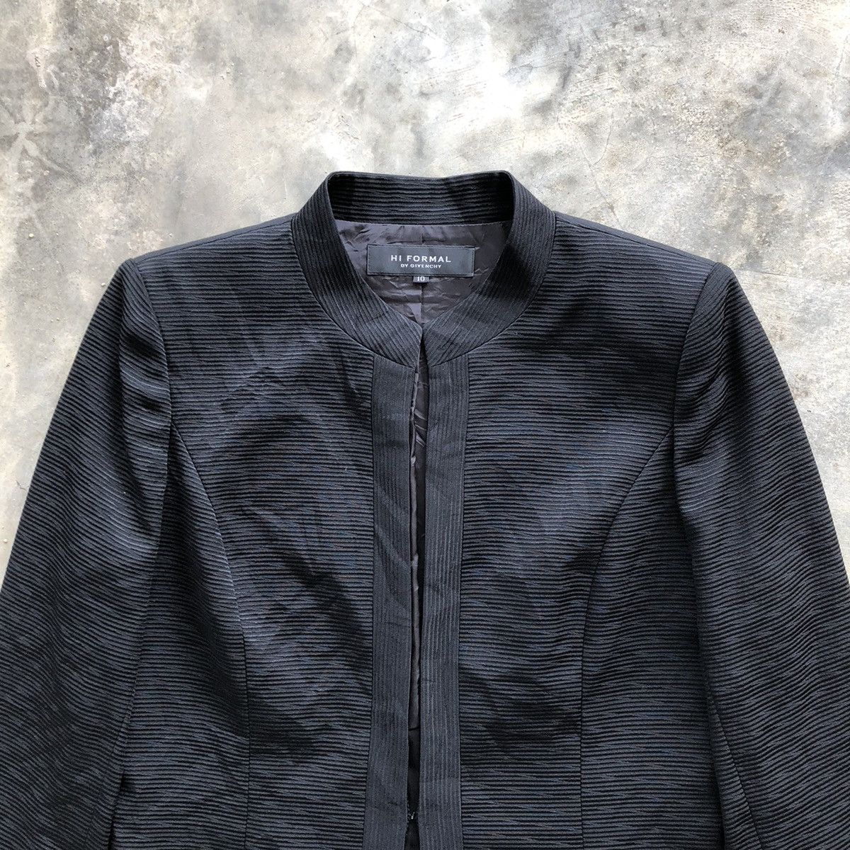 Givenchy Hi Formal by GIVENCHY Black Triacetate Clip Closure Jacket Size M / US 6-8 / IT 42-44 - 4 Thumbnail