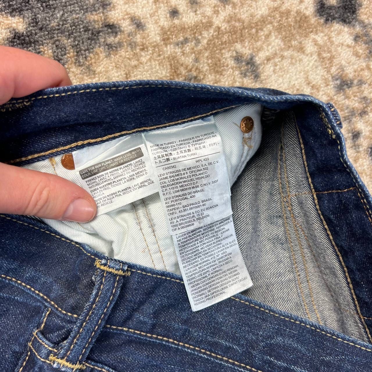 Levi's 501 Levis Vintage Y2K Straight Fit Blue Denim Jeans Size US 34 / EU 50 - 6 Thumbnail