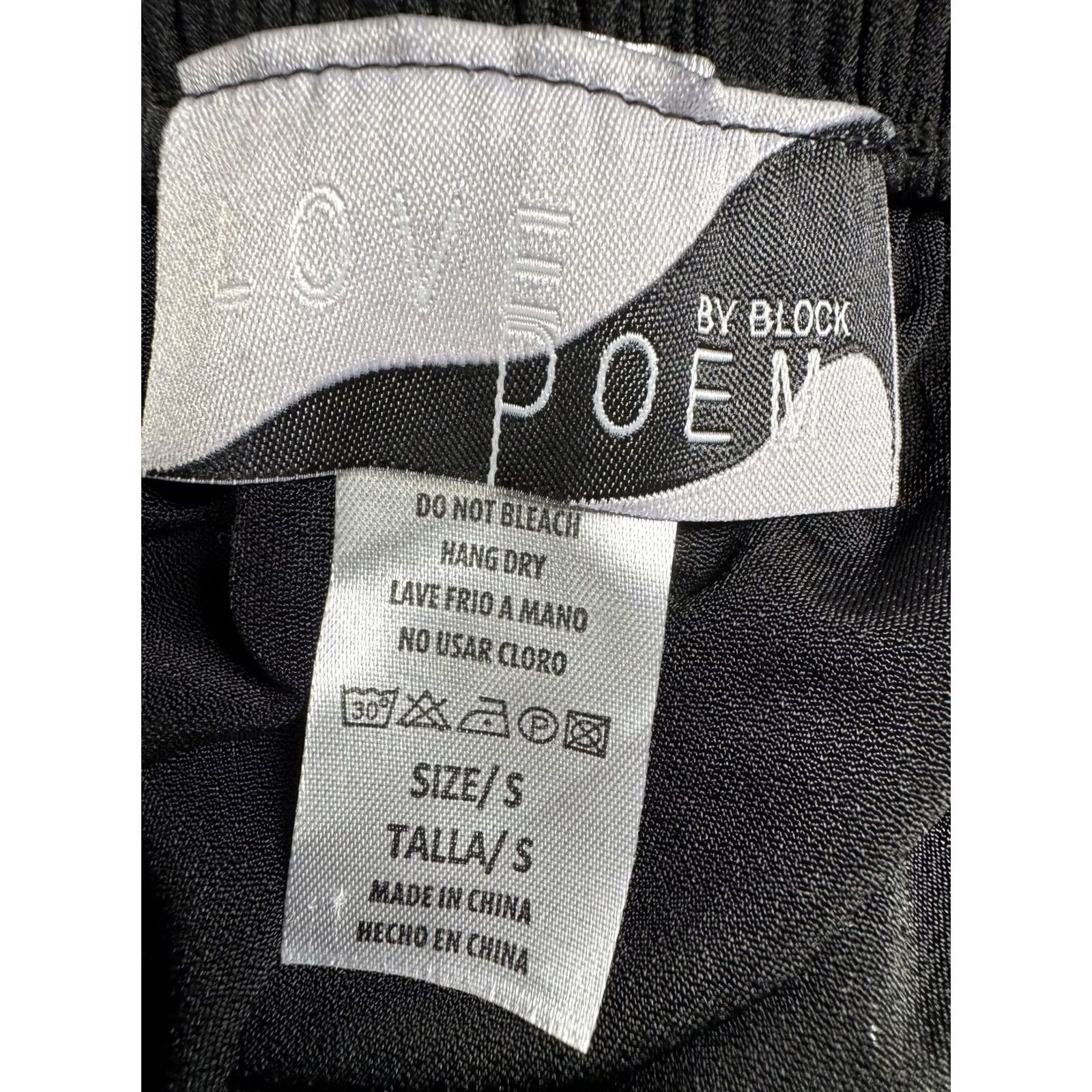 Vintage Love Poem by Block Jumpsuit Women's Black Off-the-Shoulder Pleated Ruffle Wide-Leg Size S Size 28" / US 6 / IT 42 - 5 Thumbnail