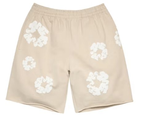 DENIM TEARS Cotton Wreath Sweatshorts Cream Size US 36 / EU 52 - 1 Thumbnail