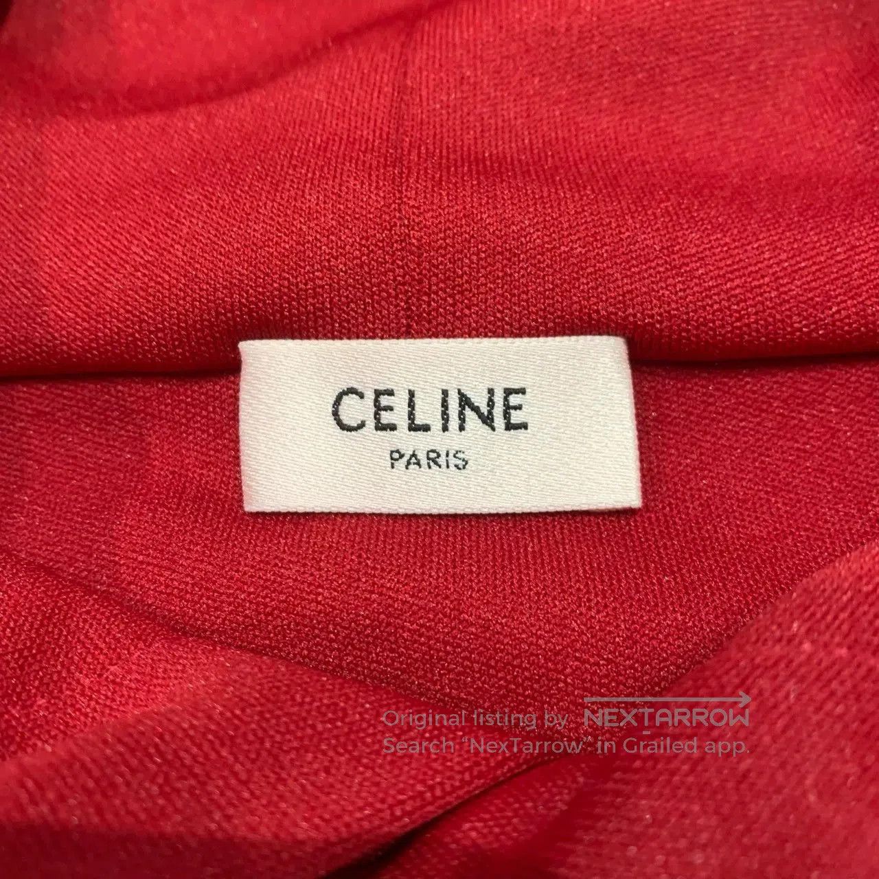 Celine celine red cropped hooded sweatshirt. Size S / US 4 / IT 40 - 6 Thumbnail