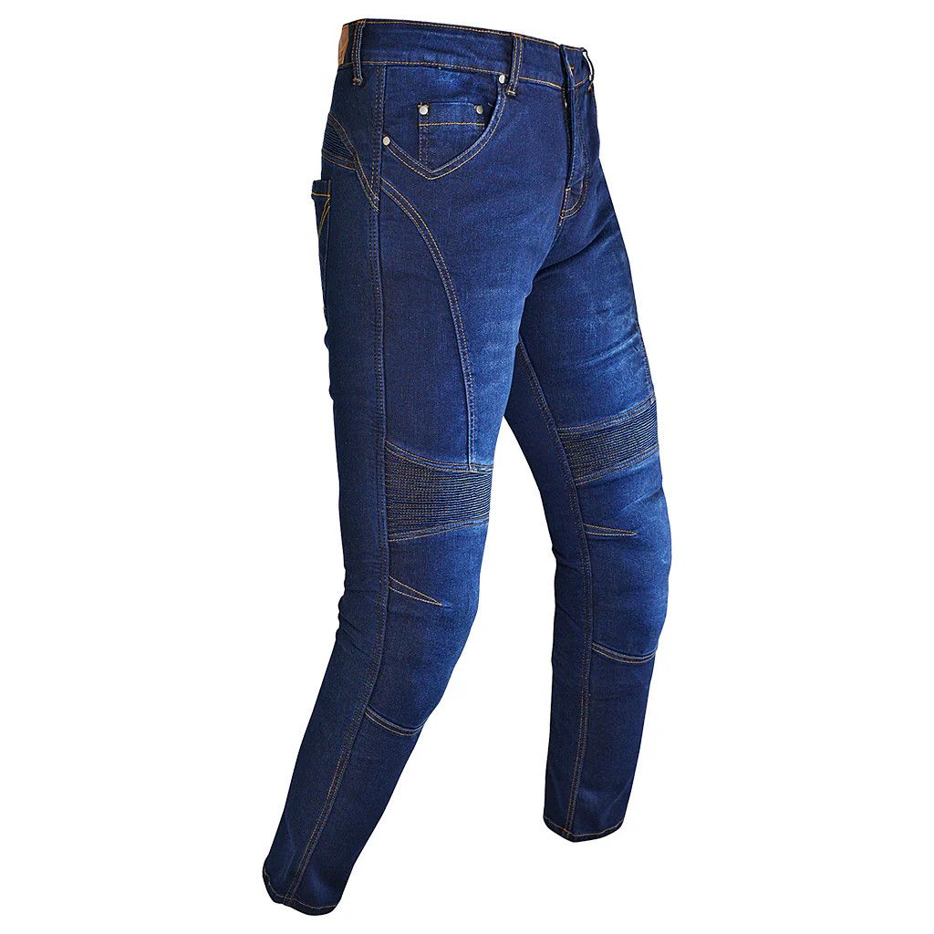 Jean Men's Motorbike Pants Dark Blue Biker Jeans Size US 32 / EU 48 - 3 Thumbnail