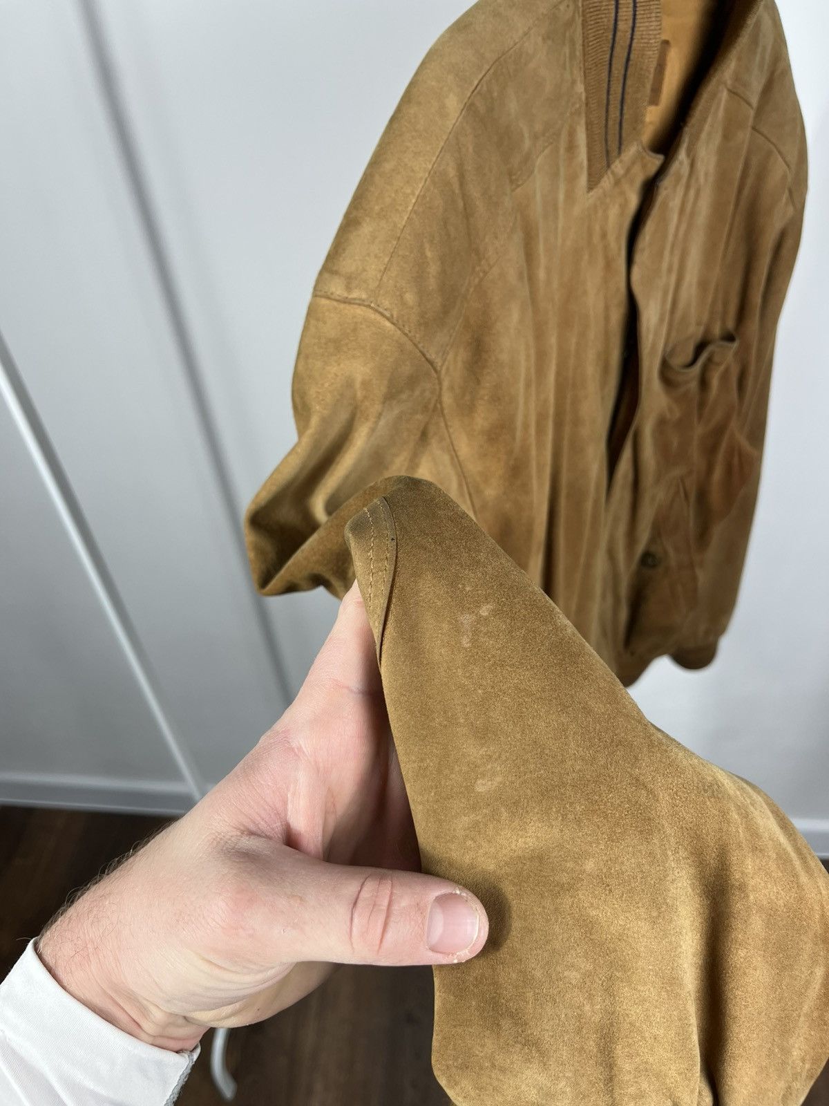 Leather Roth Suede Leather Bomber Jacket Brown Men’s Size 50 Size US L / EU 52-54 / 3 - 6 Thumbnail