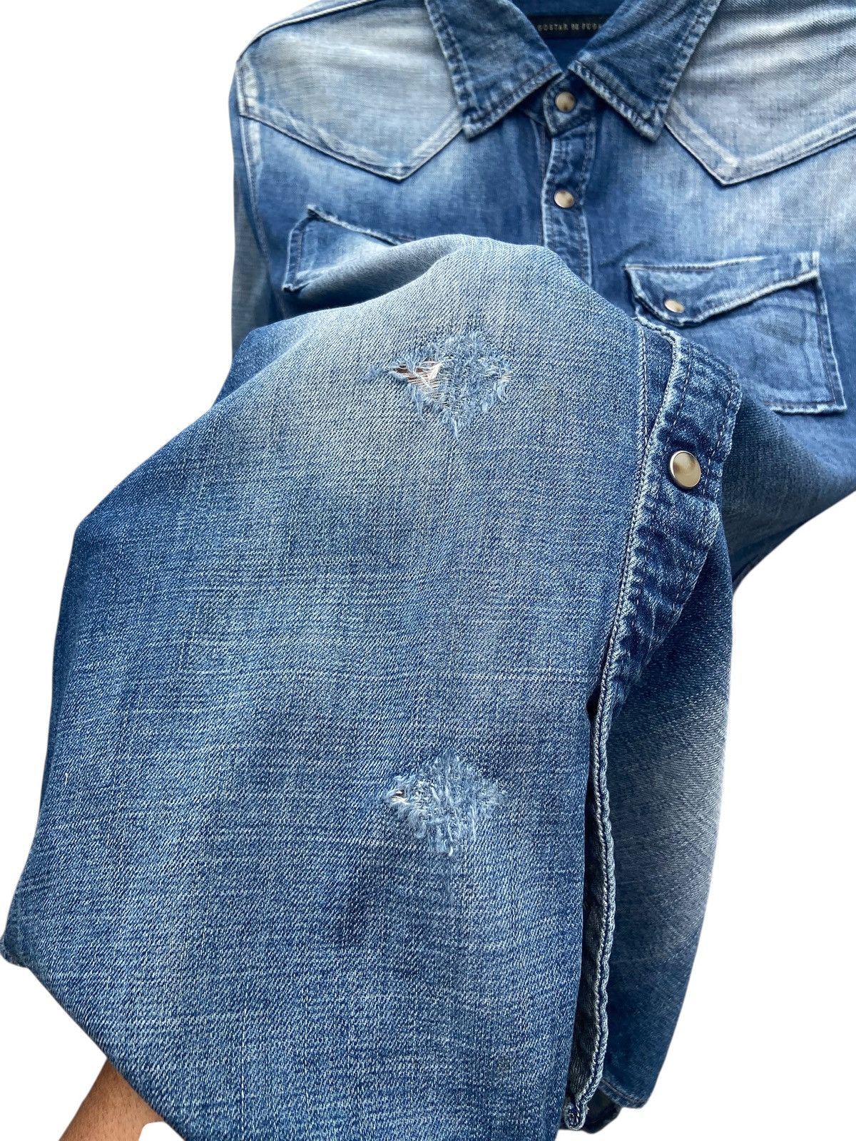 GOSTAR DE FUGA Gostar De Fuga Distressed Western Shirt Size US M / EU 48-50 / 2 - 4 Thumbnail