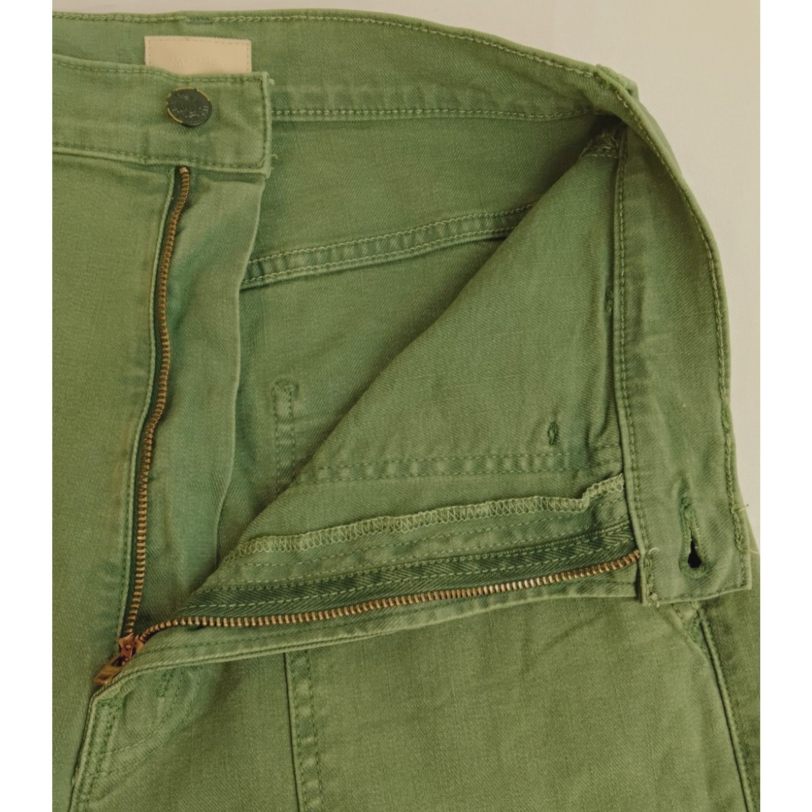 MOTHER Mother The Wrapper Patch Springy Ankle Jeans Size 26 Green Size 26" / US 2 / IT 38 - 6 Thumbnail