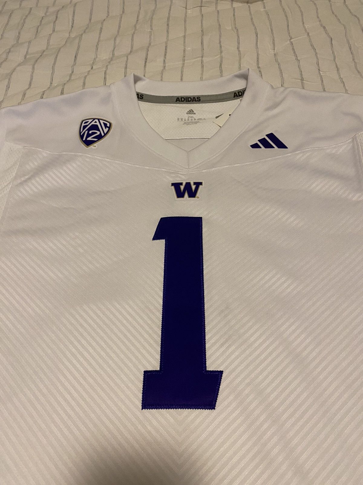 Adidas Adidas University of Washington Football Off-Field Jersey Size US XXL / EU 58 / 5 - 6 Thumbnail